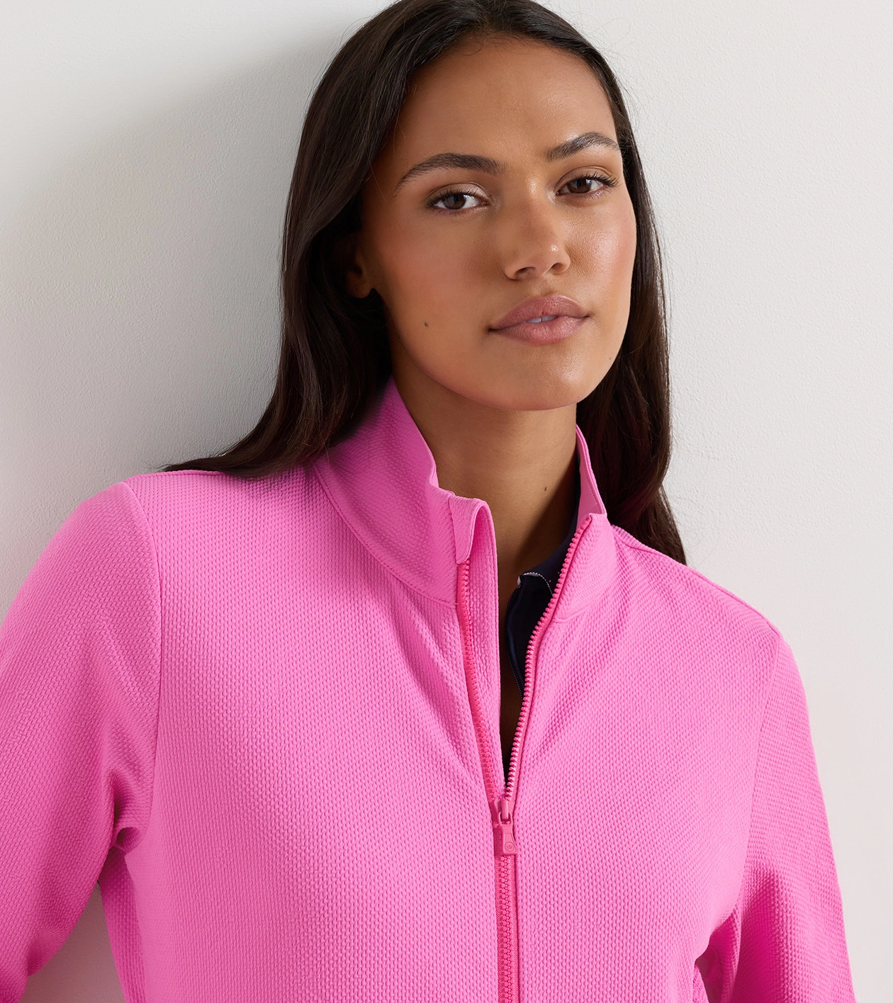 Lumi-Knit Lite Performance Full Zip in PEONY - Alternate Image 4