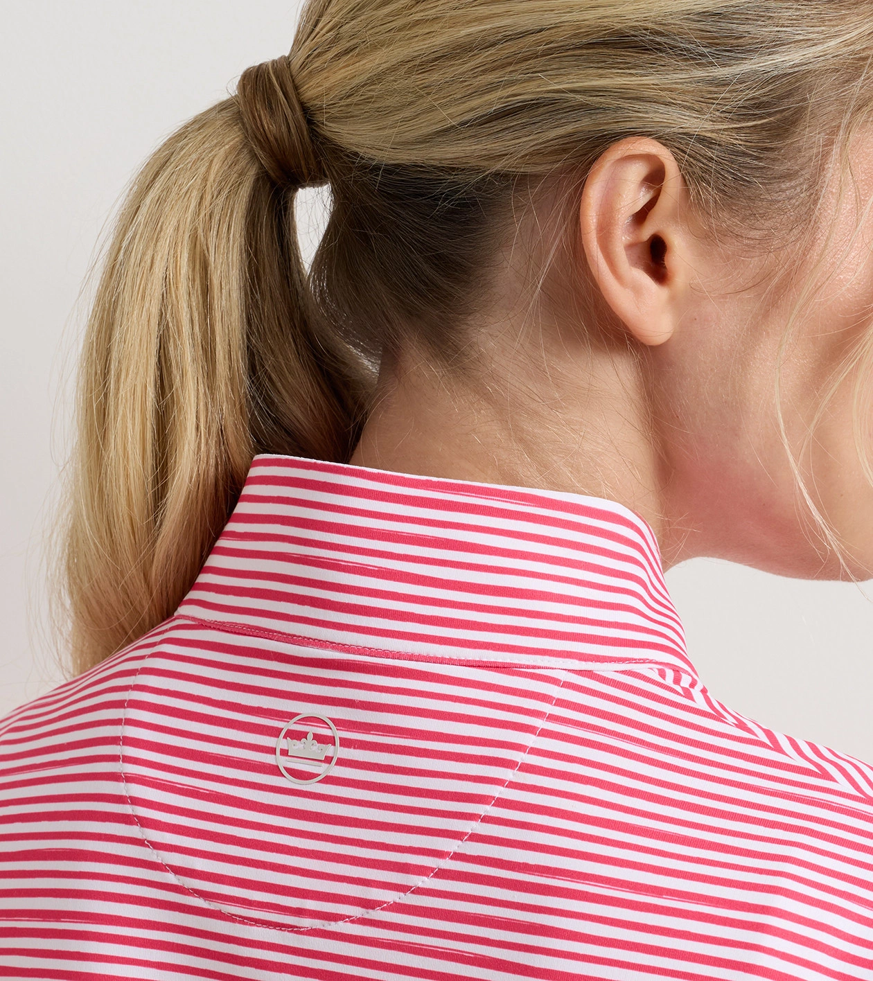 Bunker Stripes Perth Performance Quarter-Zip in CALABRIAN RED - Alternate Image 3