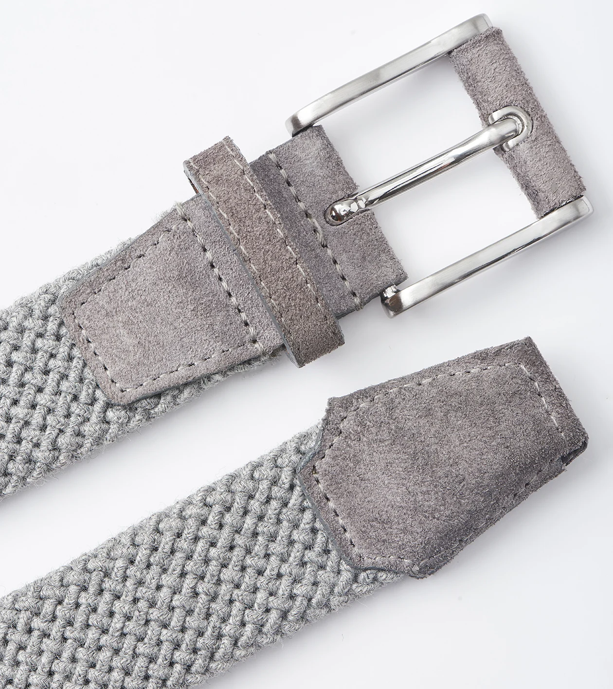 Crafted Woven Belt in Nickel - Alternate Image 3