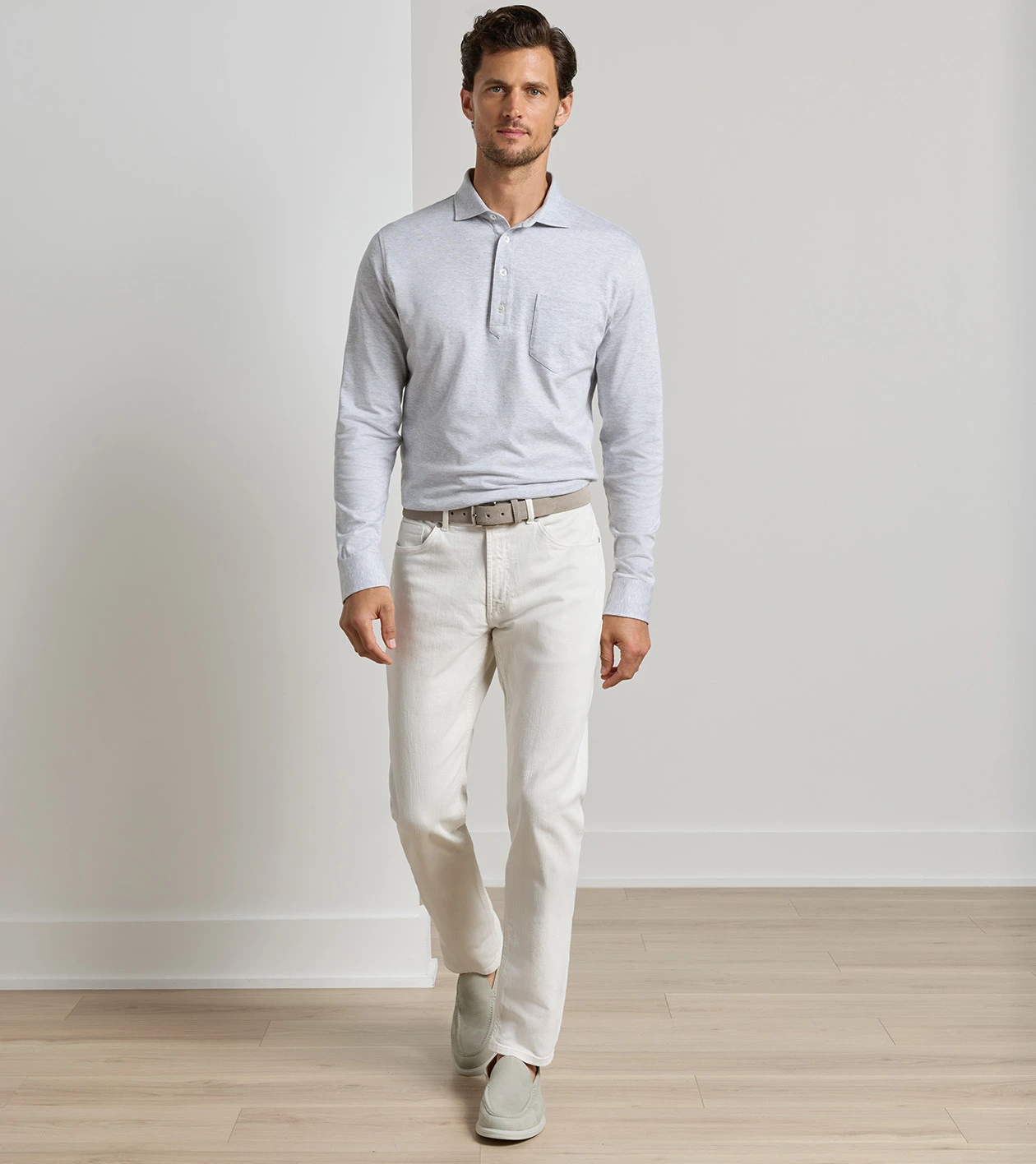 Excursionist Nubuck Venetian Loafer in Pearl Grey - Alternate Image 2