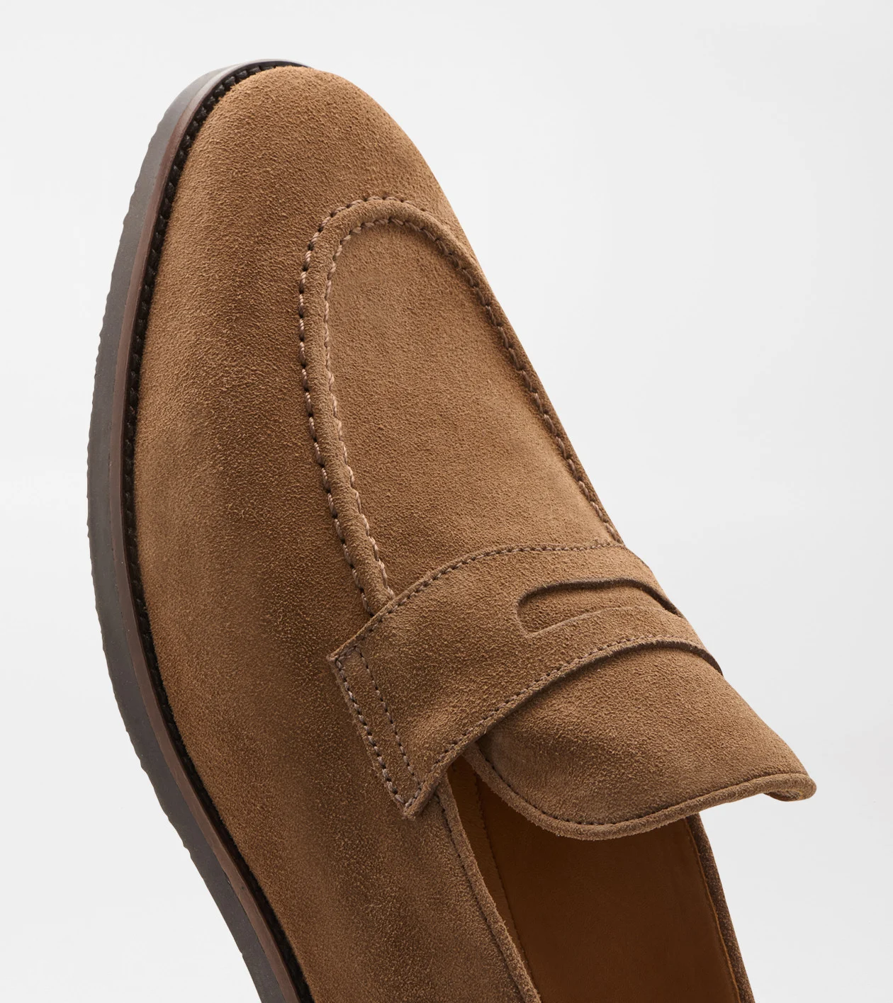 Madison Suede Penny Loafer in Chestnut - Alternate Image 5