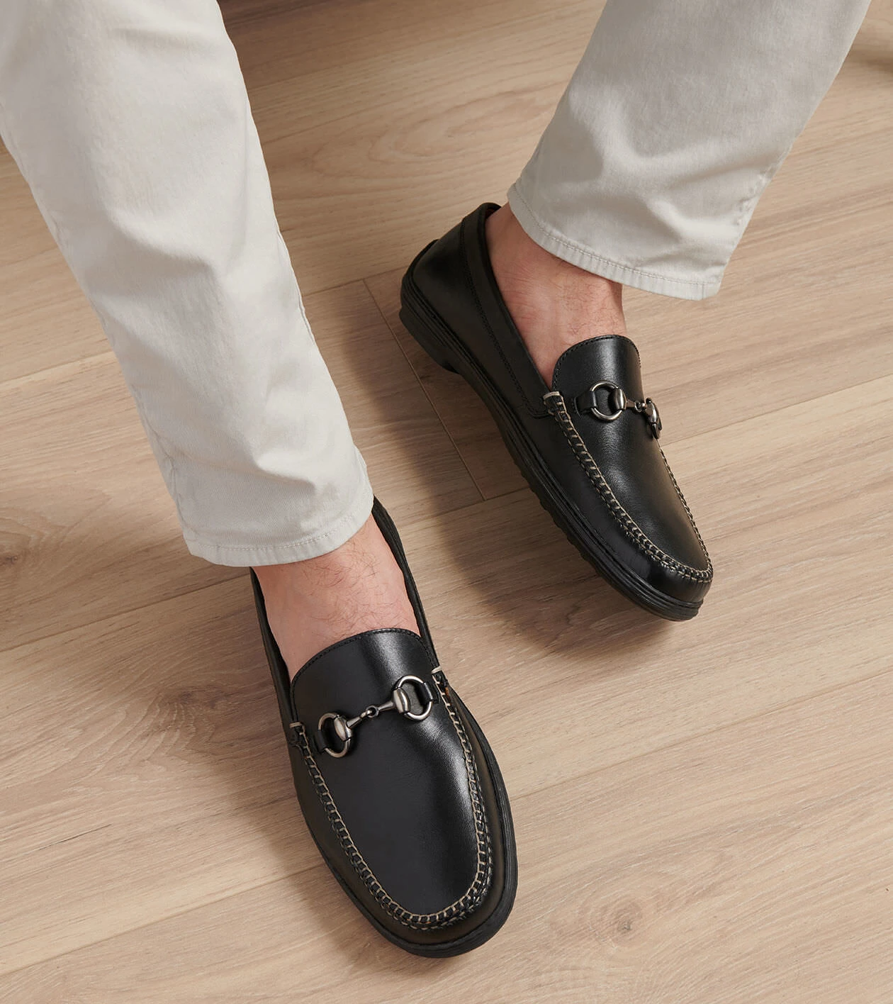 Kiely Driving Moccasin in Black - Alternate Image 1