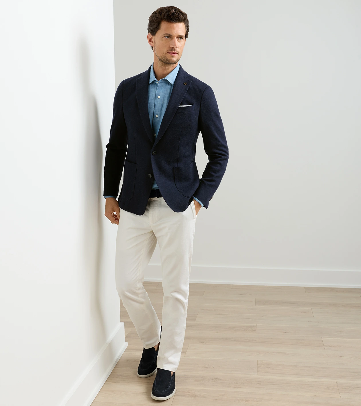 Gables Knit Soft Jacket in Navy - Alternate Image 1