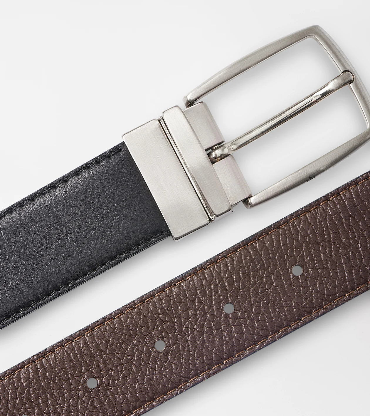Reversible Leather Belt in Black/Brown - Alternate Image 3
