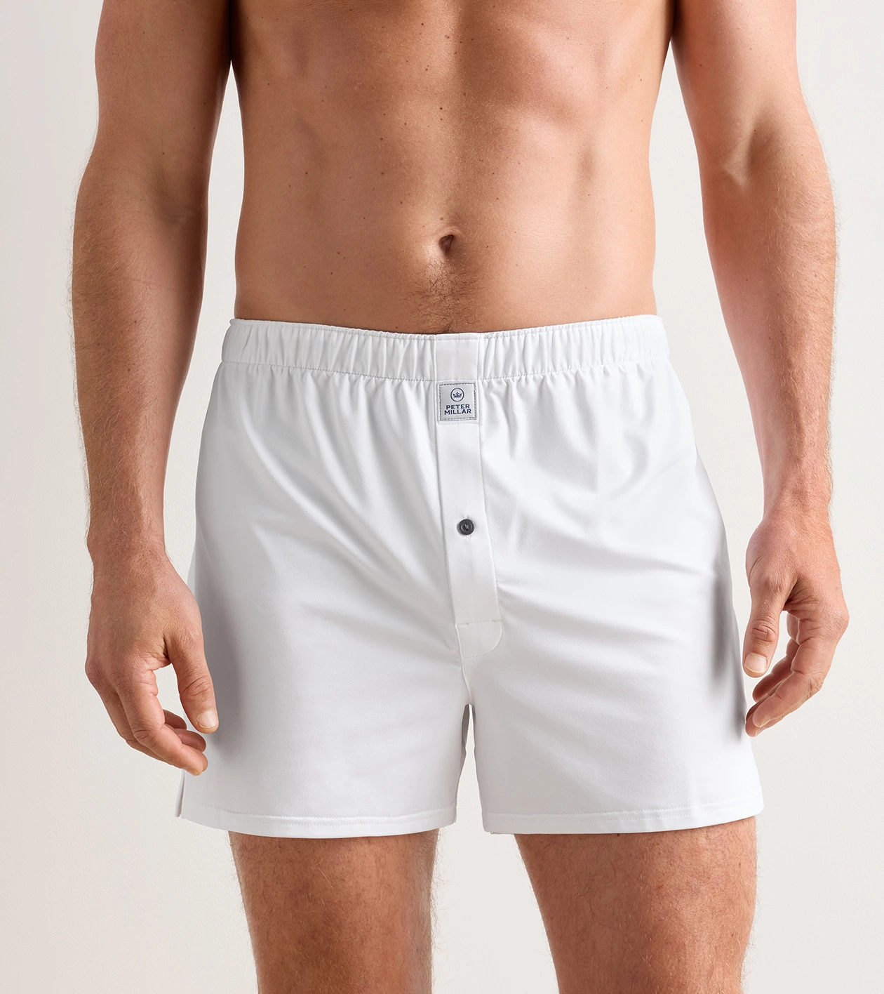 Bold Stretch Jersey Boxer in White - Alternate Image 1