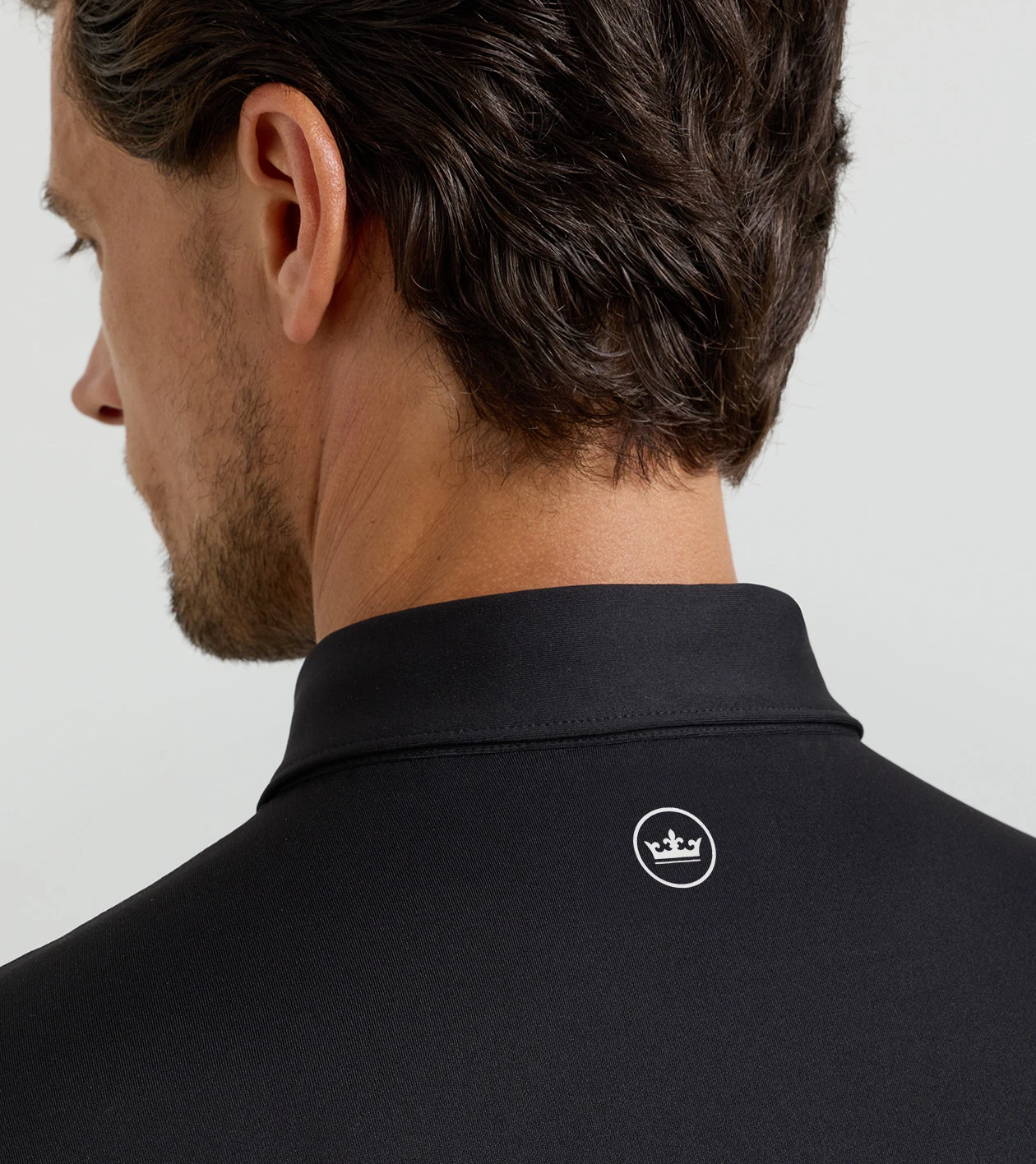 Solid Performance Jersey Polo in Black - Alternate Image 3