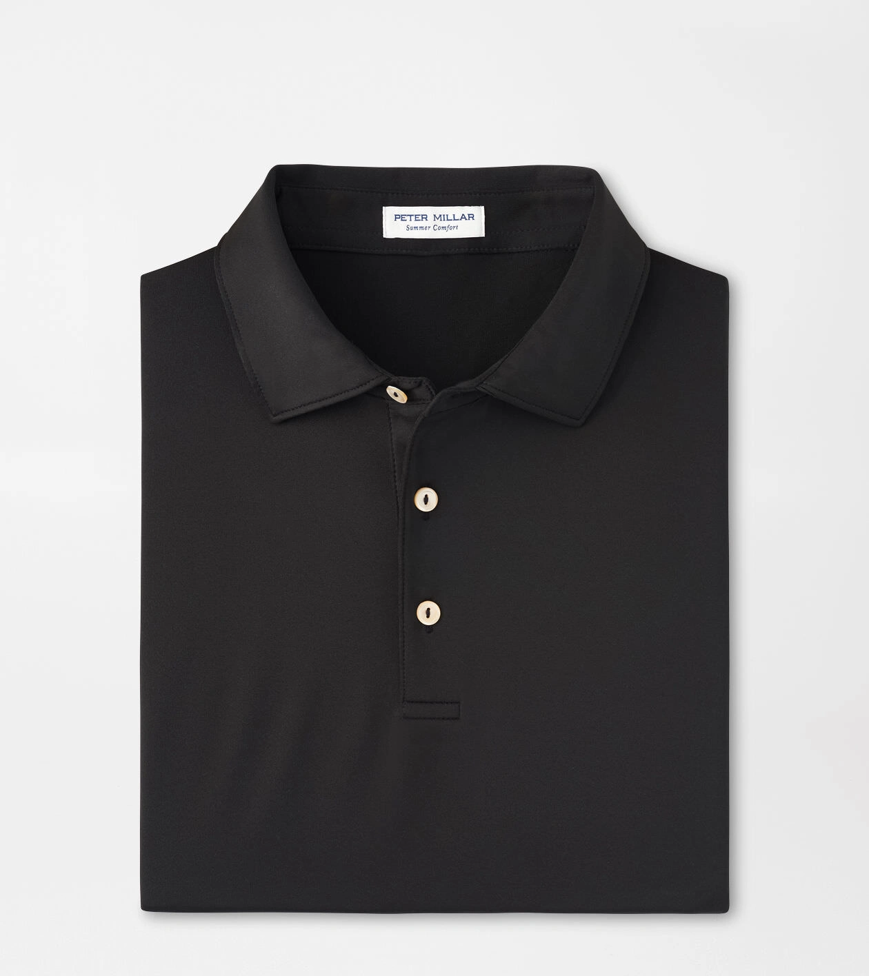Solid Performance Jersey Polo in Black - Alternate Image 1