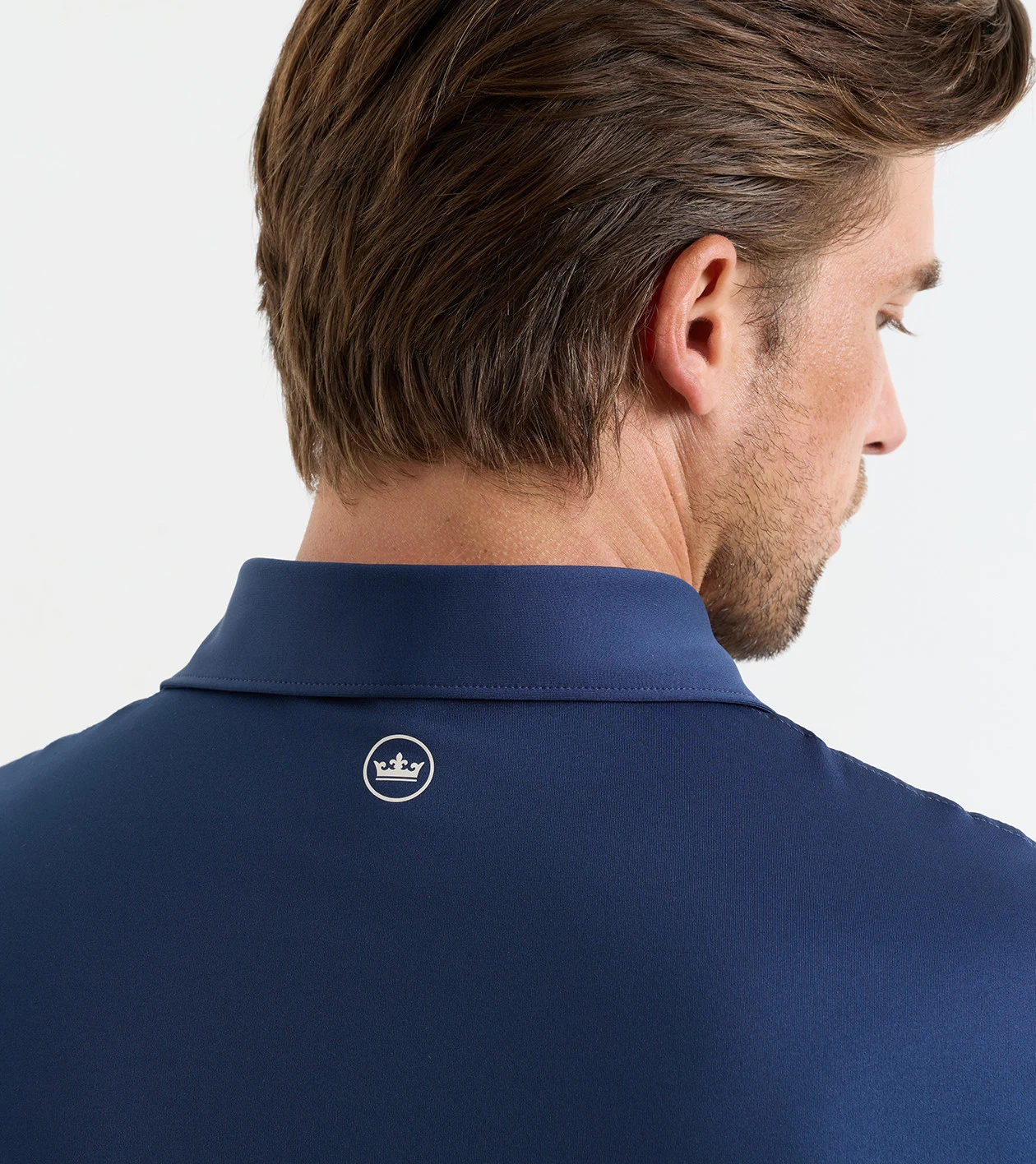 Solid Performance Jersey Polo in Navy - Alternate Image 3