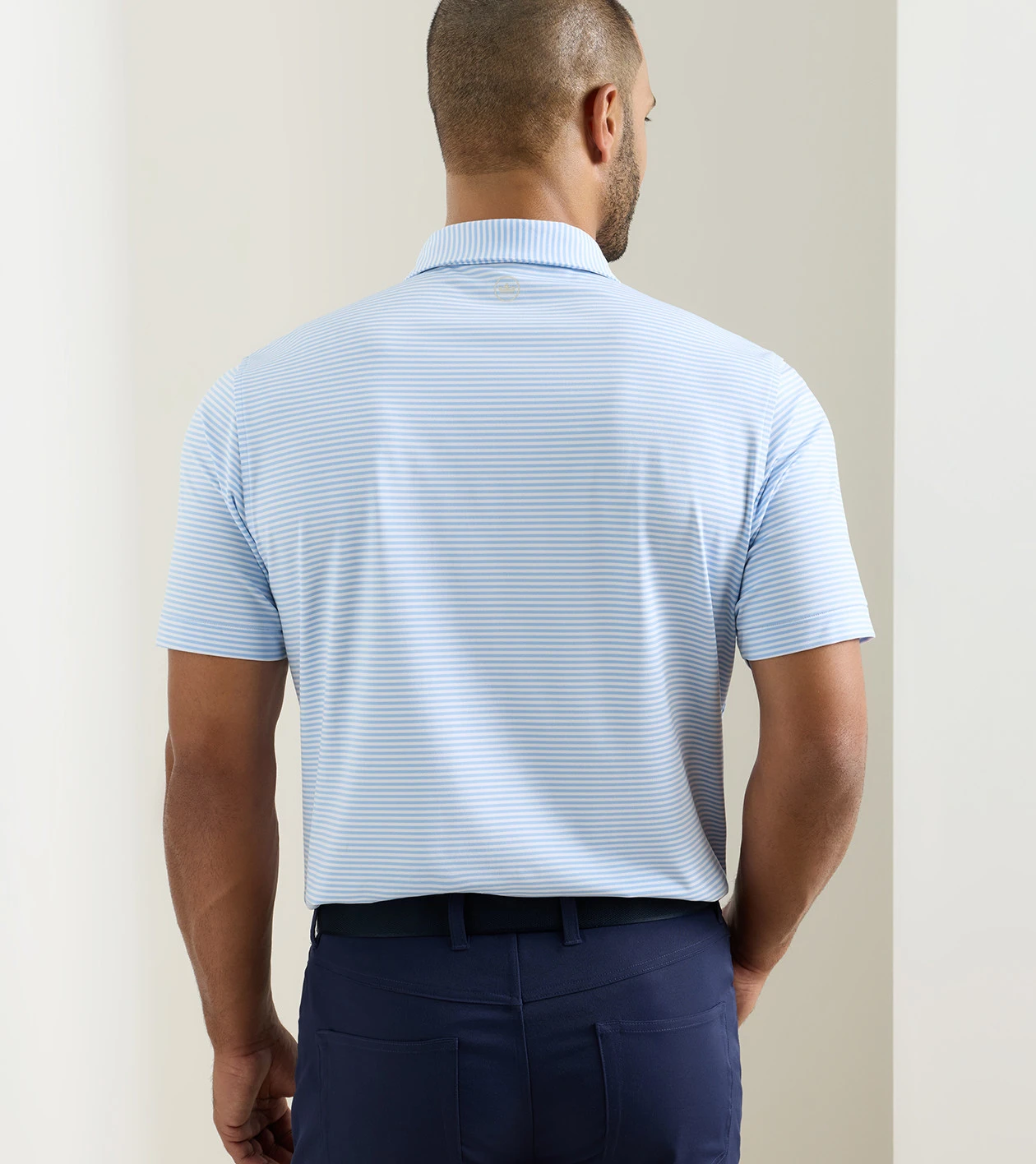 Hales Performance Jersey Polo in Cottage Blue - Alternate Image 2