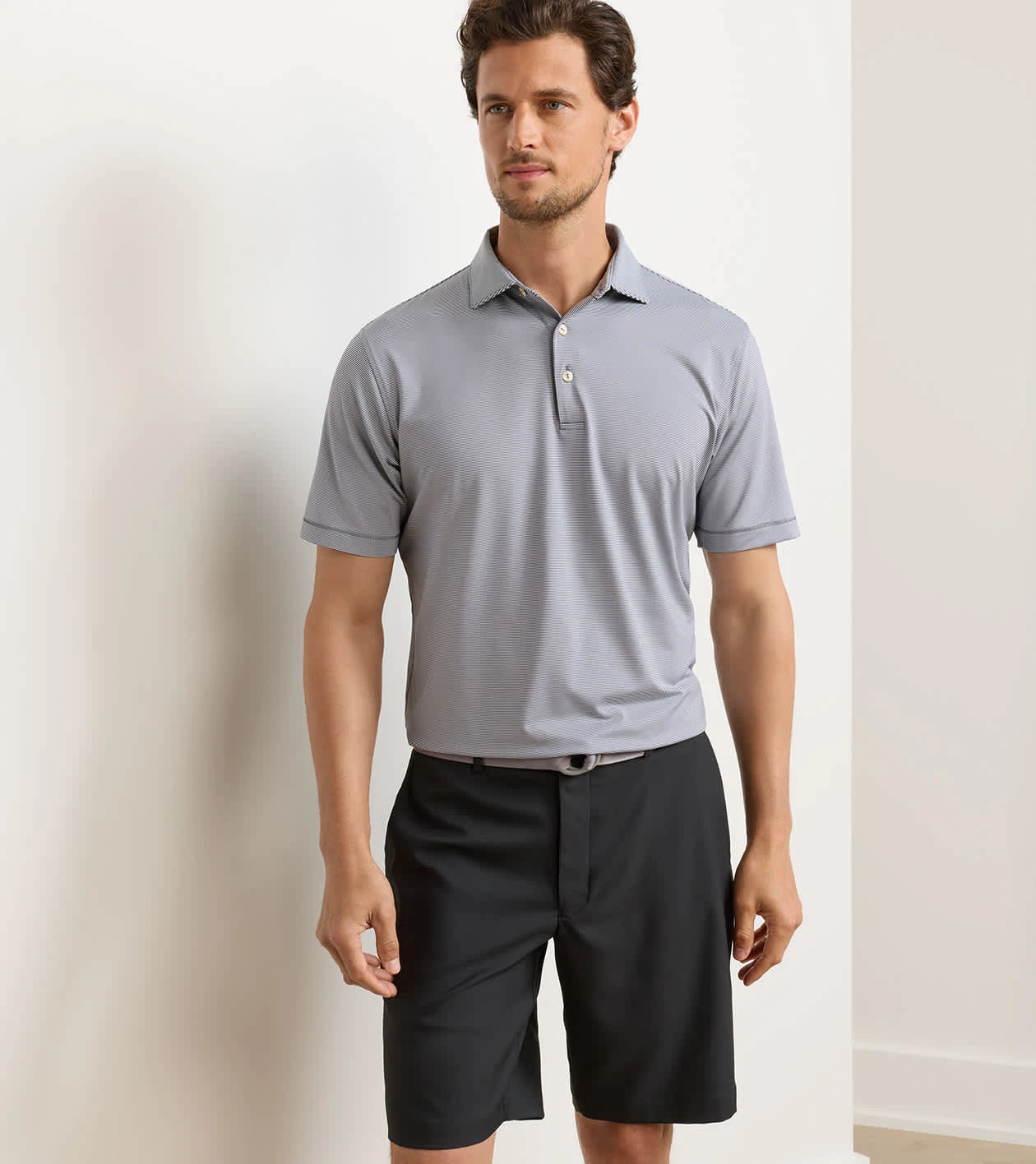 Jubilee Performance Jersey Polo in Iron - Alternate Image 1
