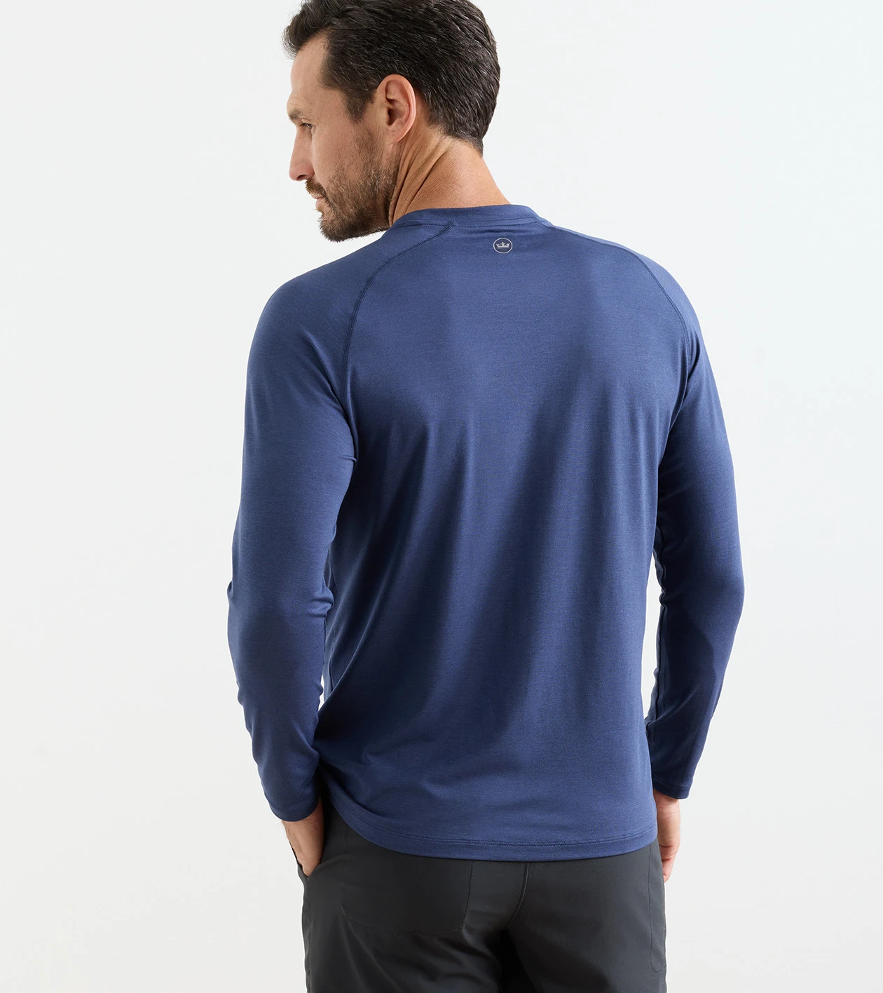 Aurora Performance Long-Sleeve T-Shirt in Navy - Alternate Image 2