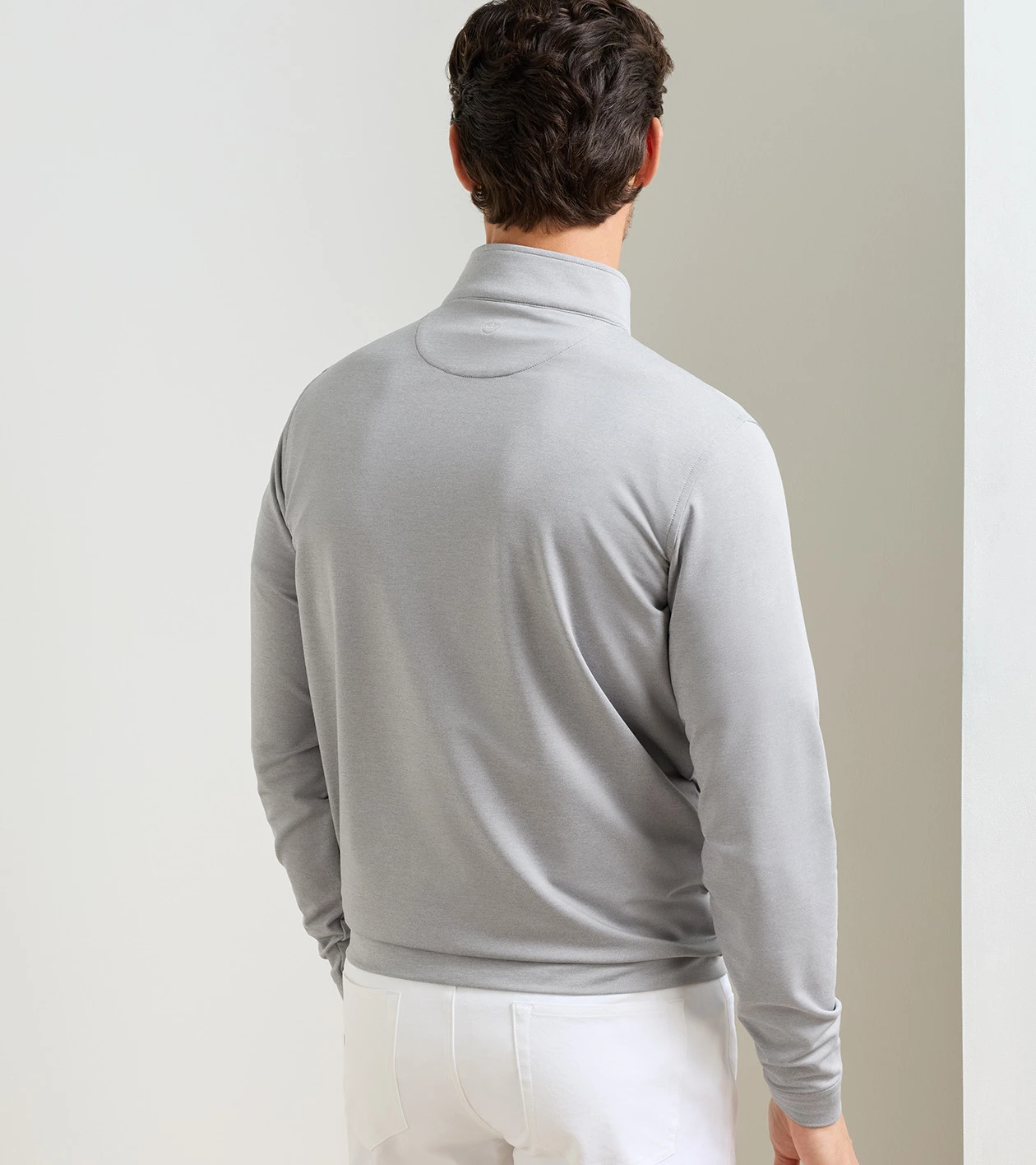 Perth M&eacute;lange Performance Quarter-Zip in Gale Grey - Alternate Image 2