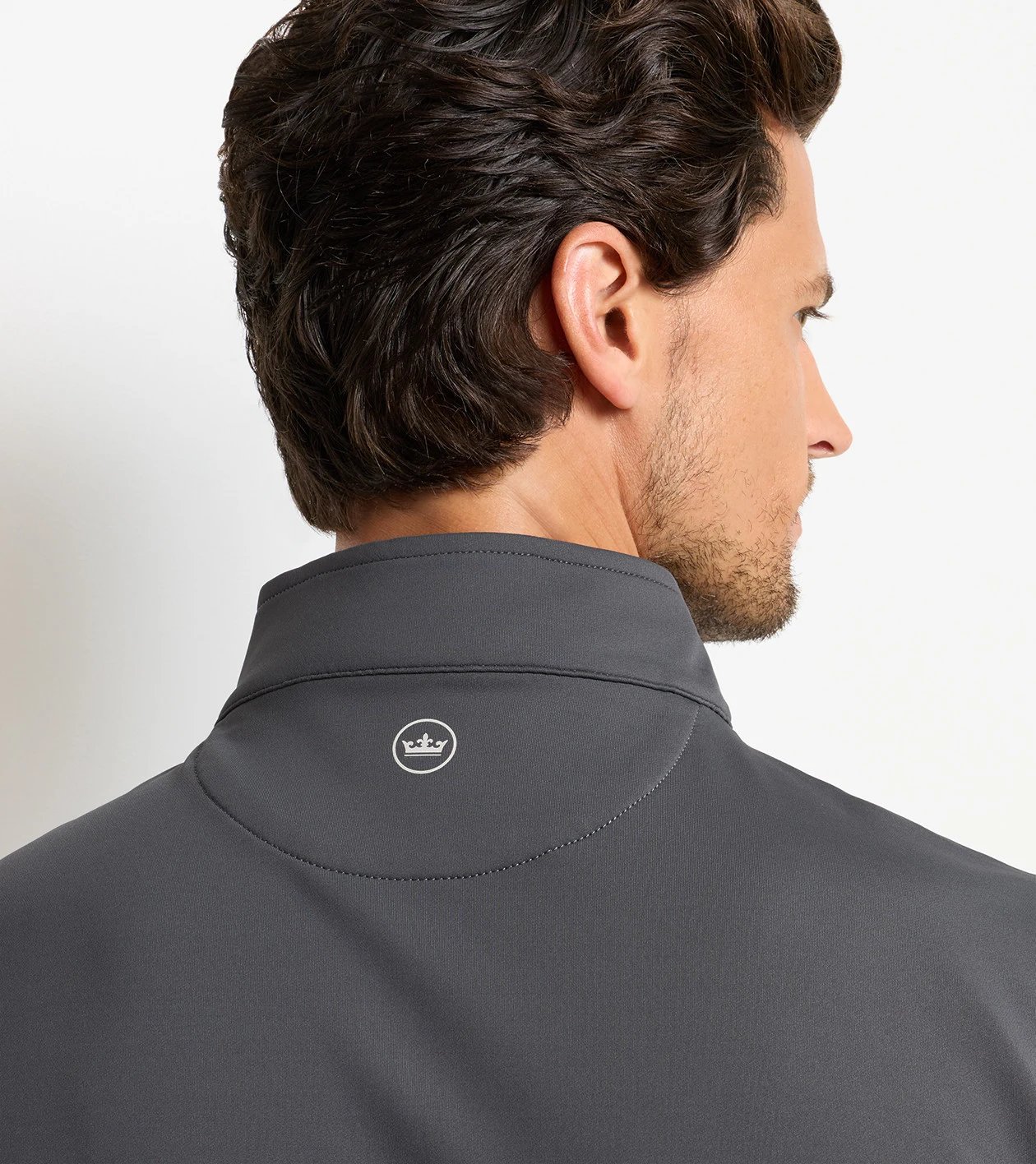 Galway Stretch Loop Terry Quarter-Zip Vest in Iron - Alternate Image 3