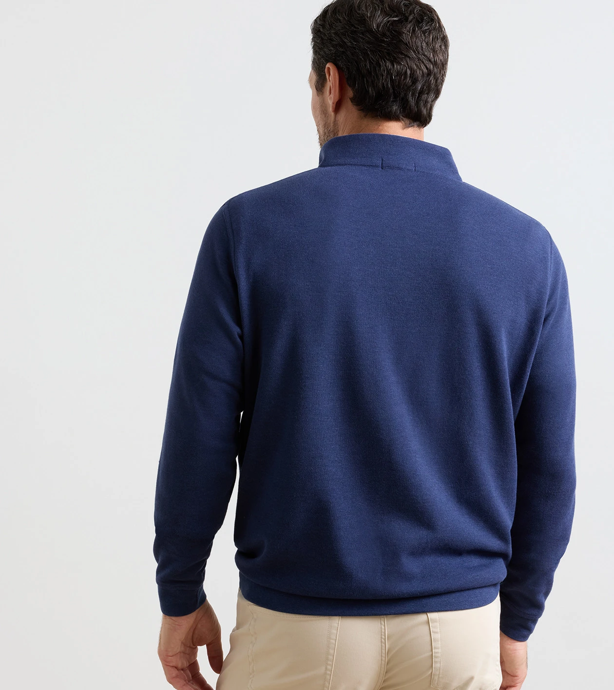 Crown Comfort Quarter-Zip Pullover in Navy - Alternate Image 2