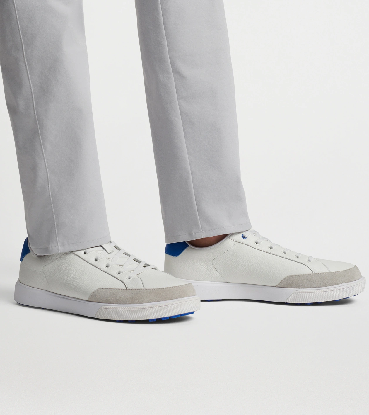 Drift Leather Hybrid Course Shoe in WHITE/MAKO BLUE - Alternate Image 6