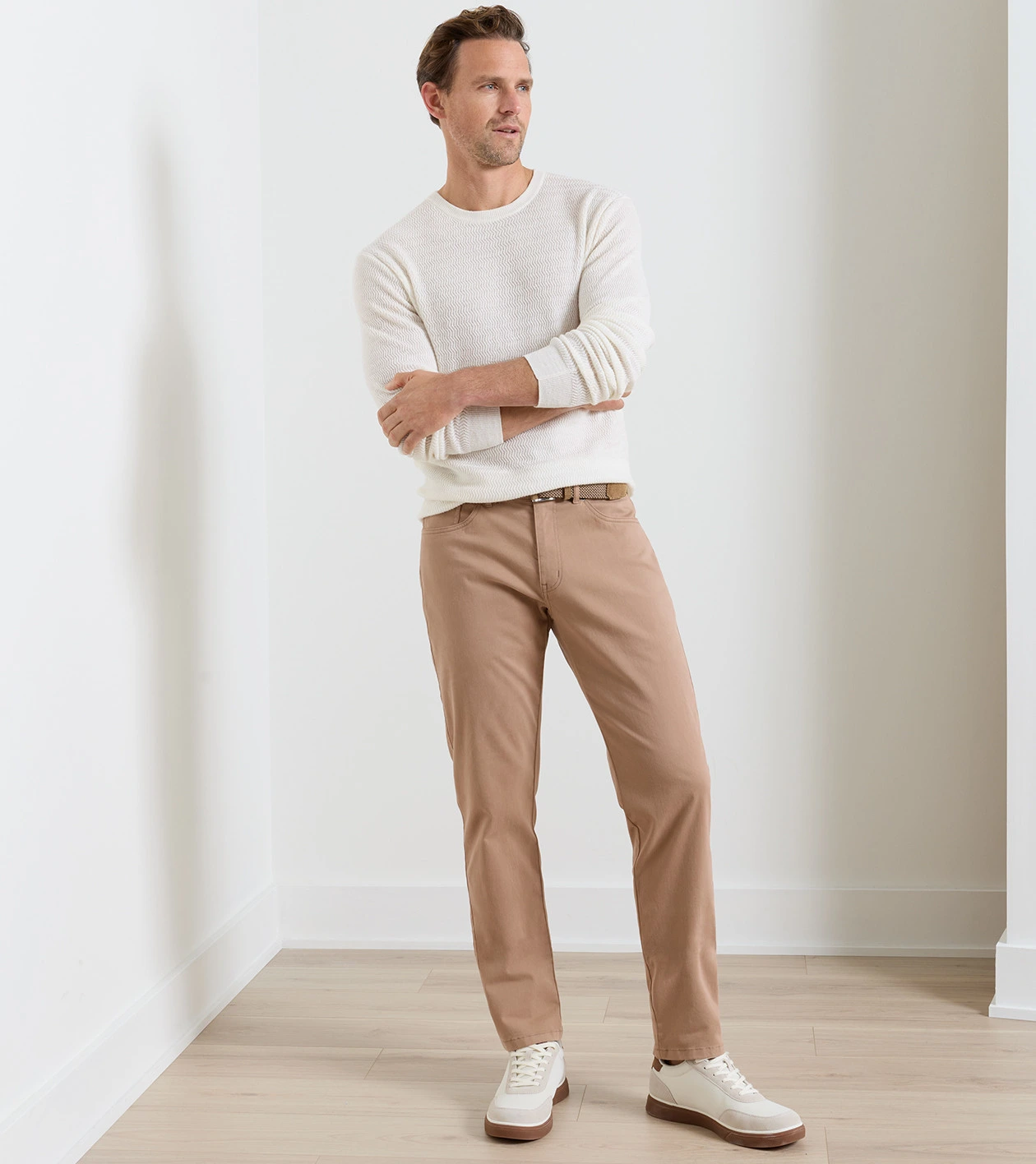 Signature Sateen Five-Pocket Pant in CAMEL - Alternate Image 1