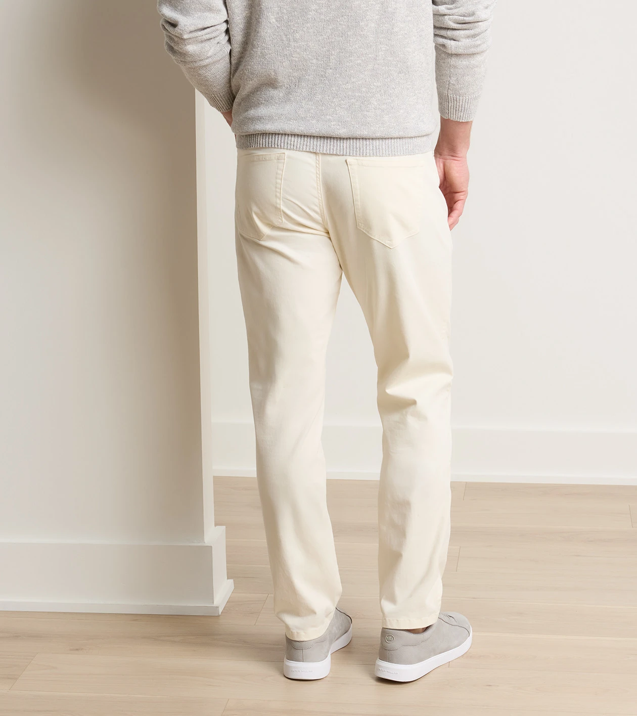 Signature Sateen Five-Pocket Pant in Ivory - Alternate Image 2