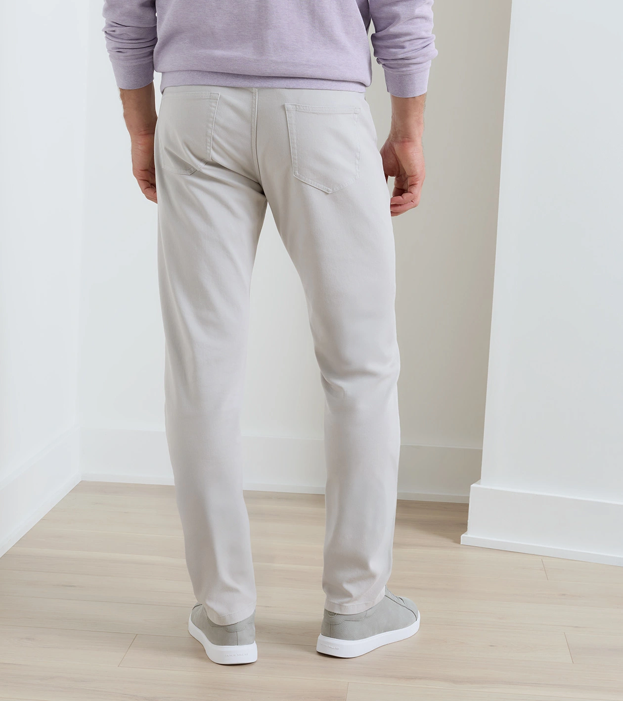 Crown Cotton Canvas Five-Pocket Pant in British Grey - Alternate Image 2