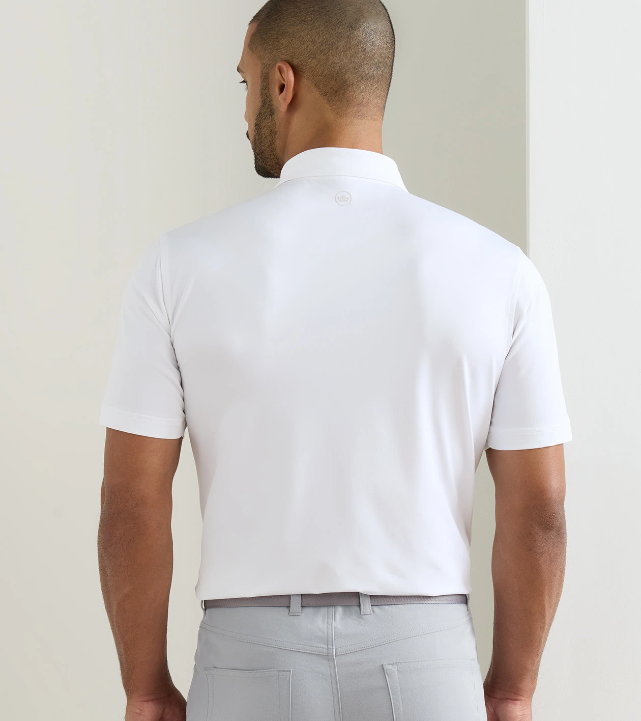 Solid Performance Jersey Polo in White - Alternate Image 2