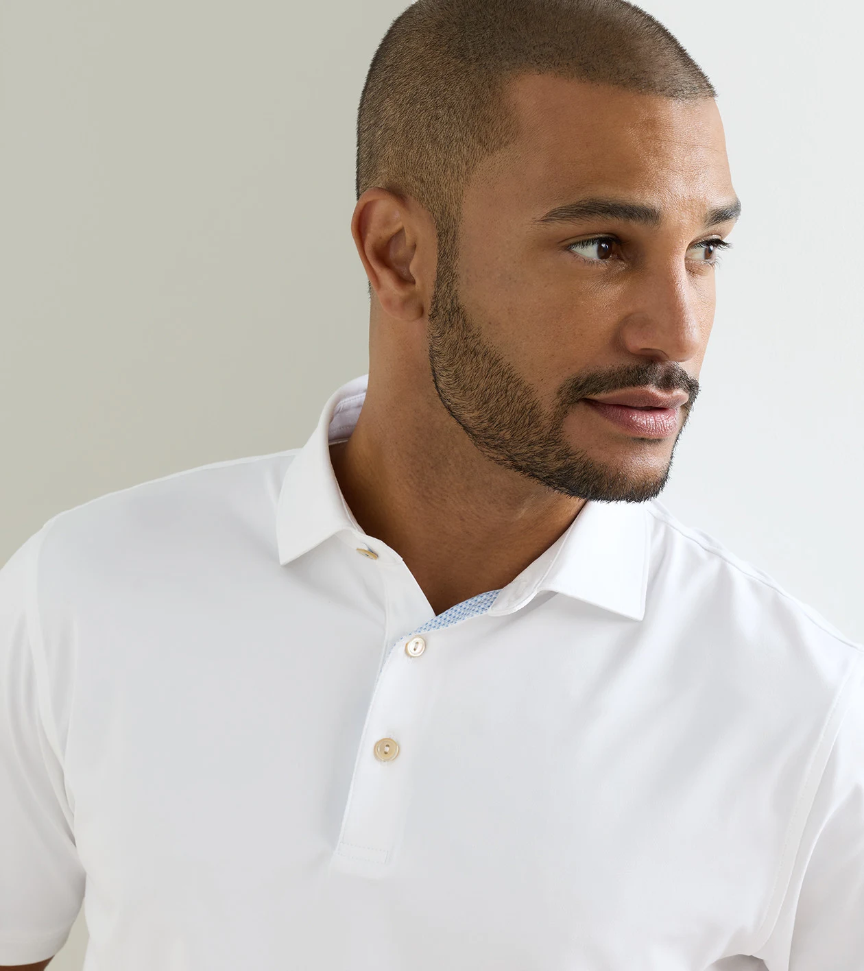 Solid Performance Jersey Polo in White - Alternate Image 4