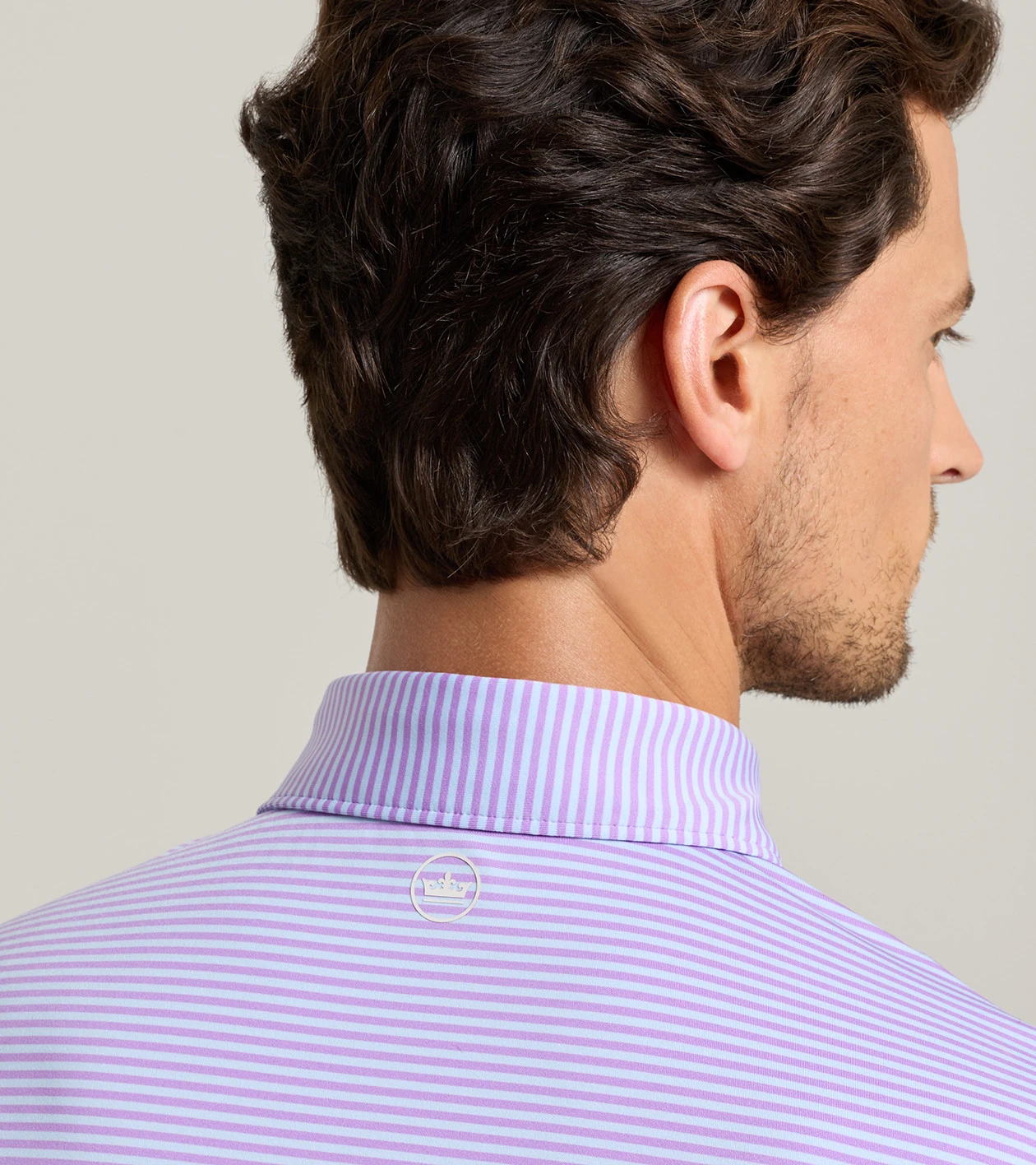 Hales Performance Jersey Polo in PURPLE IRIS - Alternate Image 3