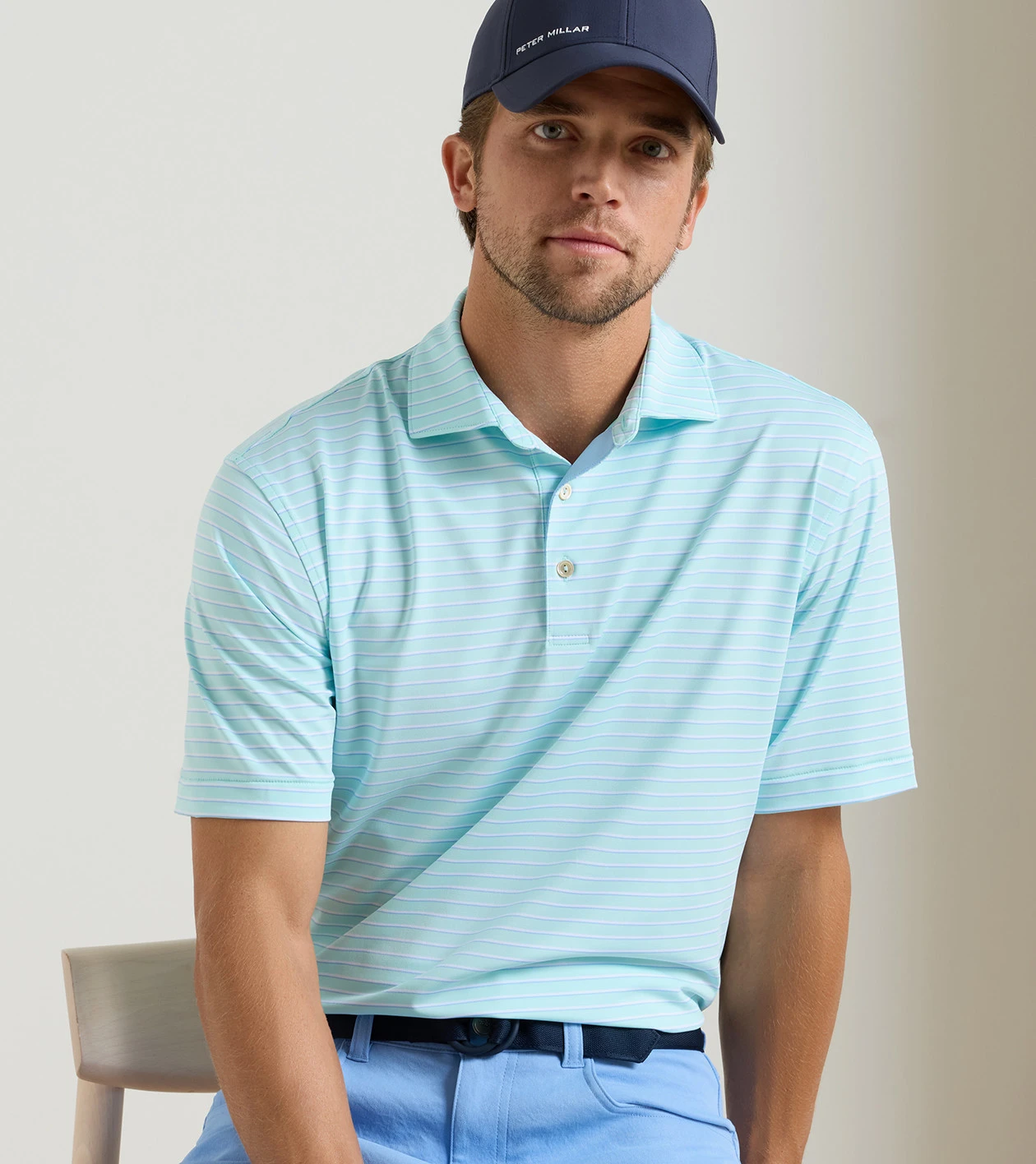 Dunnes Performance Jersey Polo in Clearwater - Alternate Image 1
