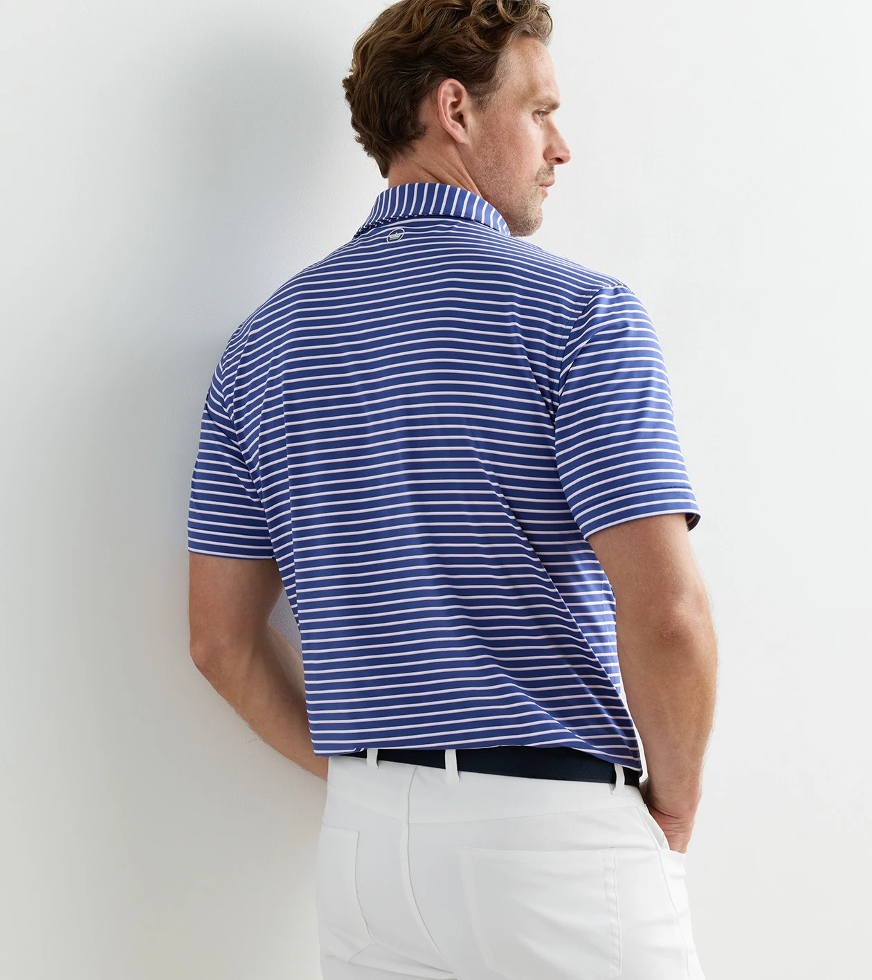 Dunnes Performance Jersey Polo in Sport Navy - Alternate Image 2