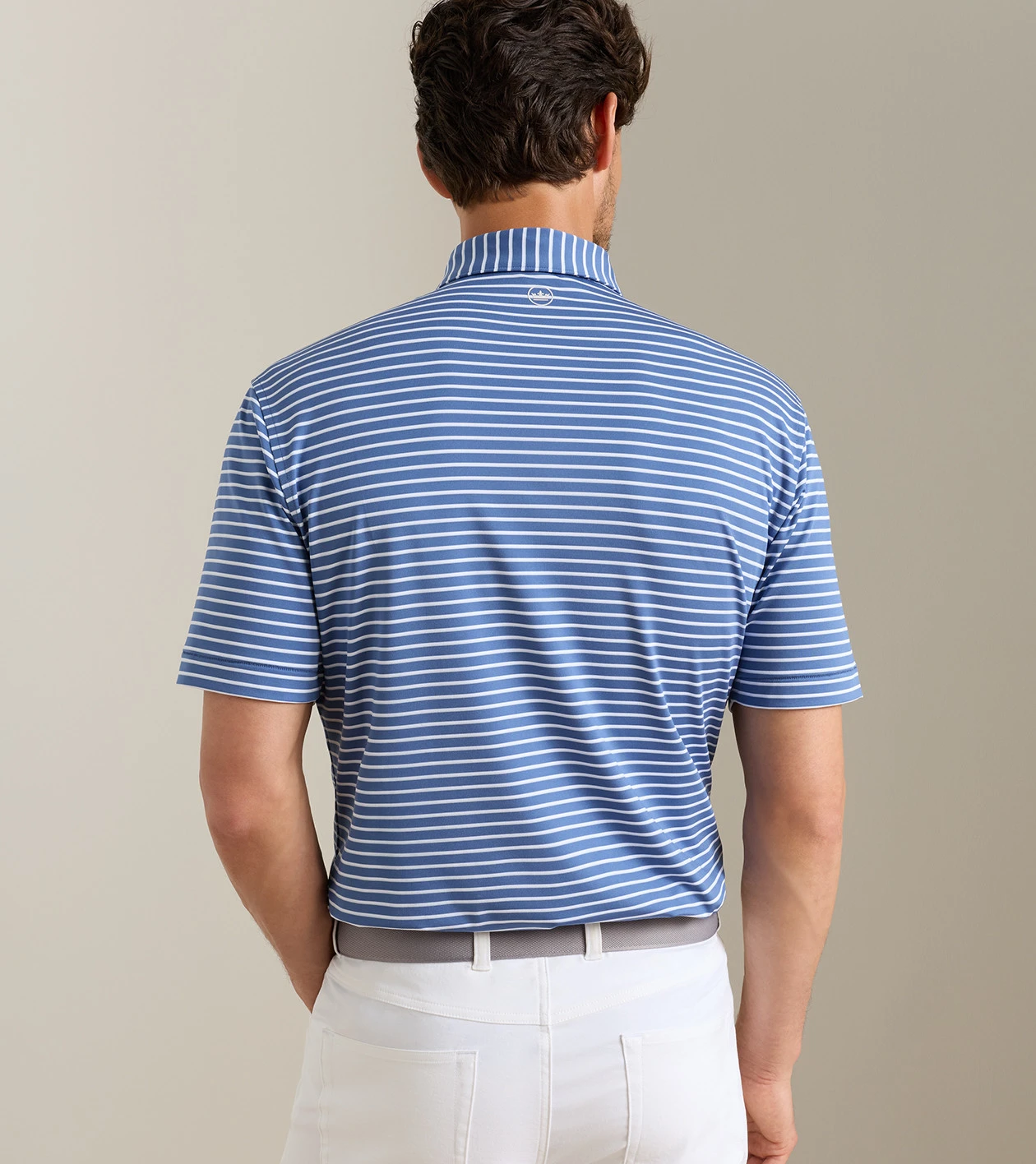Dunnes Performance Jersey Polo in Windsor Blue - Alternate Image 2