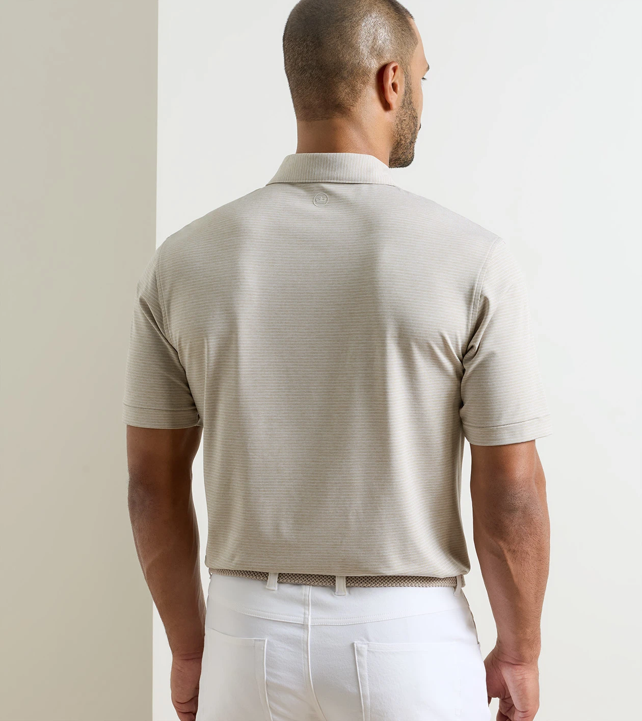 Highlands Performance Jersey Polo in BISCUIT - Alternate Image 2