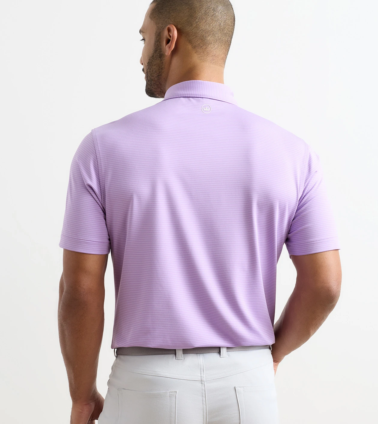 Highlands Performance Jersey Polo in PURPLE IRIS - Alternate Image 2