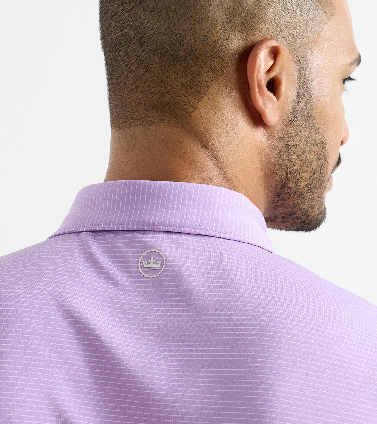 Highlands Performance Jersey Polo in PURPLE IRIS - Alternate Image 3