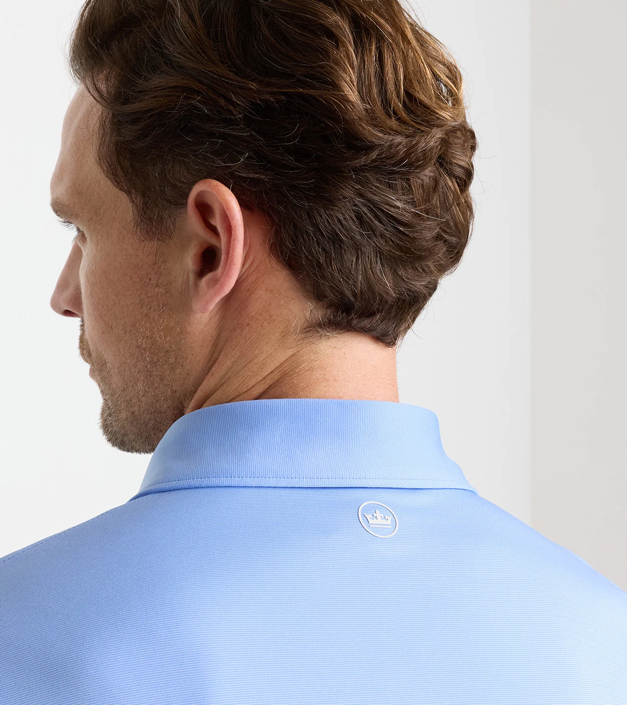 Holden Long-Sleeve Performance Jersey Polo in BLUEBIRD - Alternate Image 3