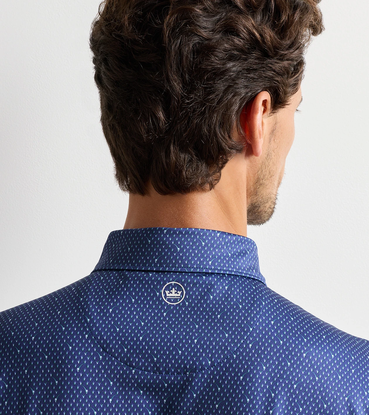 In The Rough Performance Jersey Polo in Sport Navy - Alternate Image 3