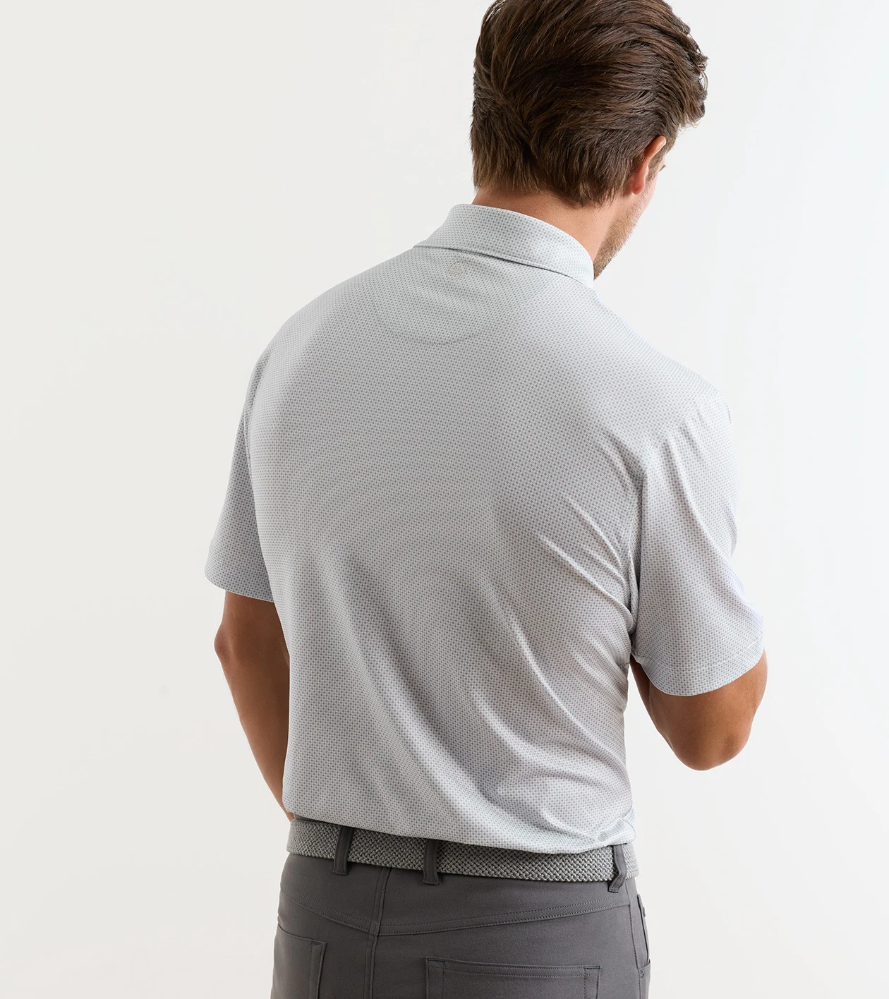 Phoenix Performance Jersey Polo in White/Gale Grey - Alternate Image 2