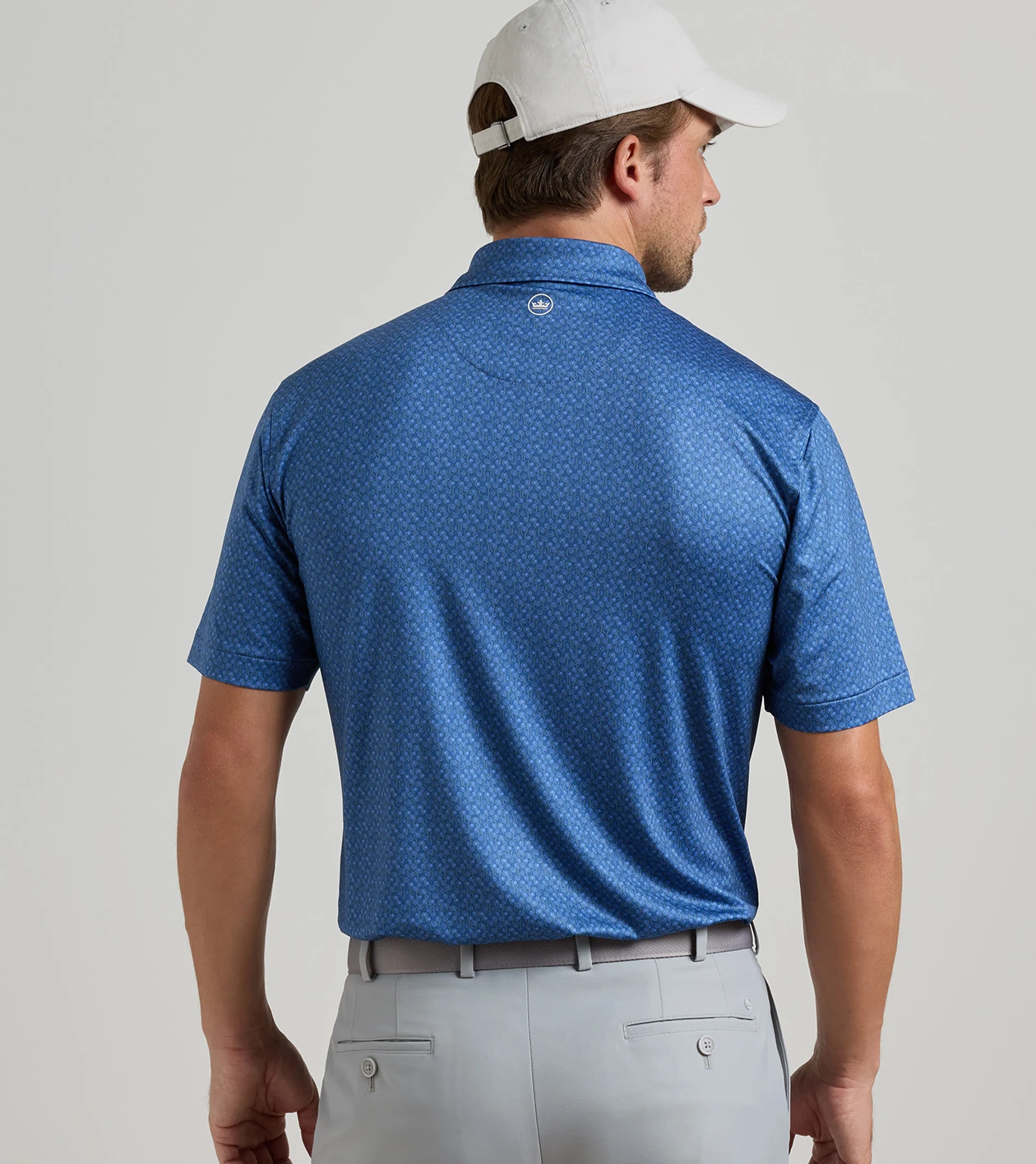 Pole Position Performance Jersey Polo in Windsor Blue - Alternate Image 2