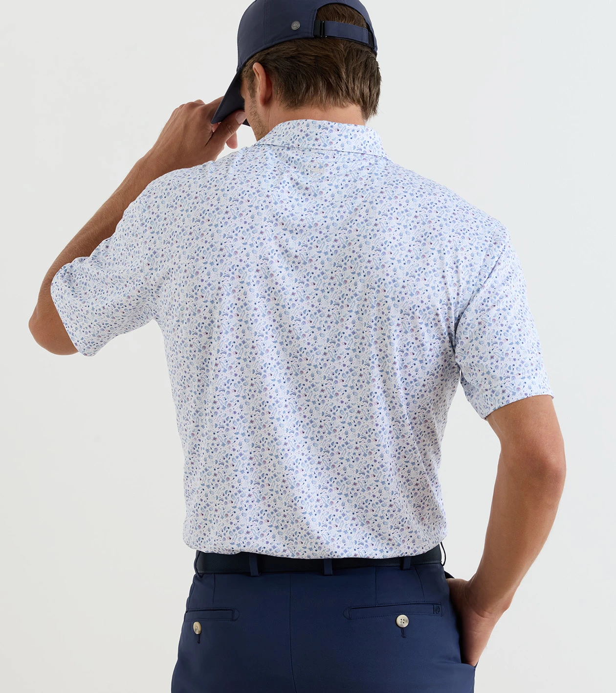 Oyster Roast Performance Jersey Polo in White - Alternate Image 2