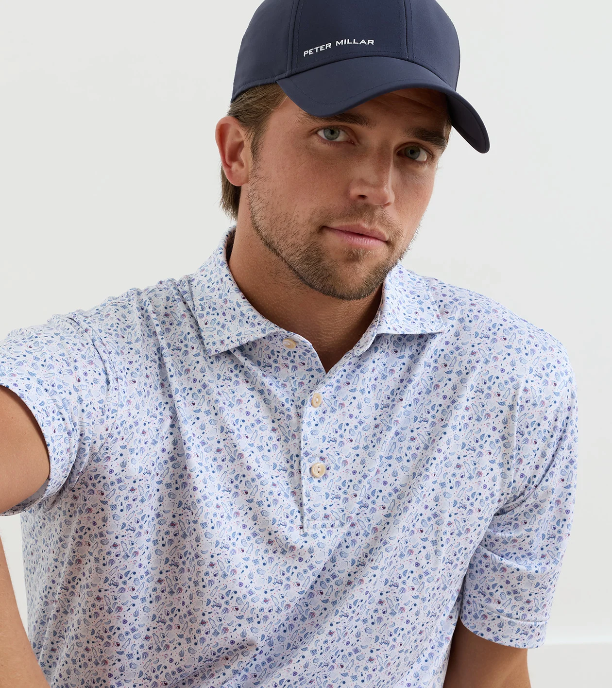 Oyster Roast Performance Jersey Polo in White - Alternate Image 4