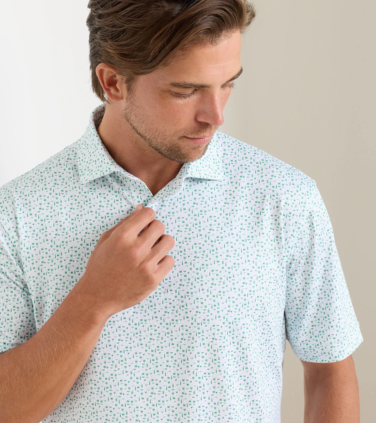 Cheers Performance Jersey Polo in White - Alternate Image 4