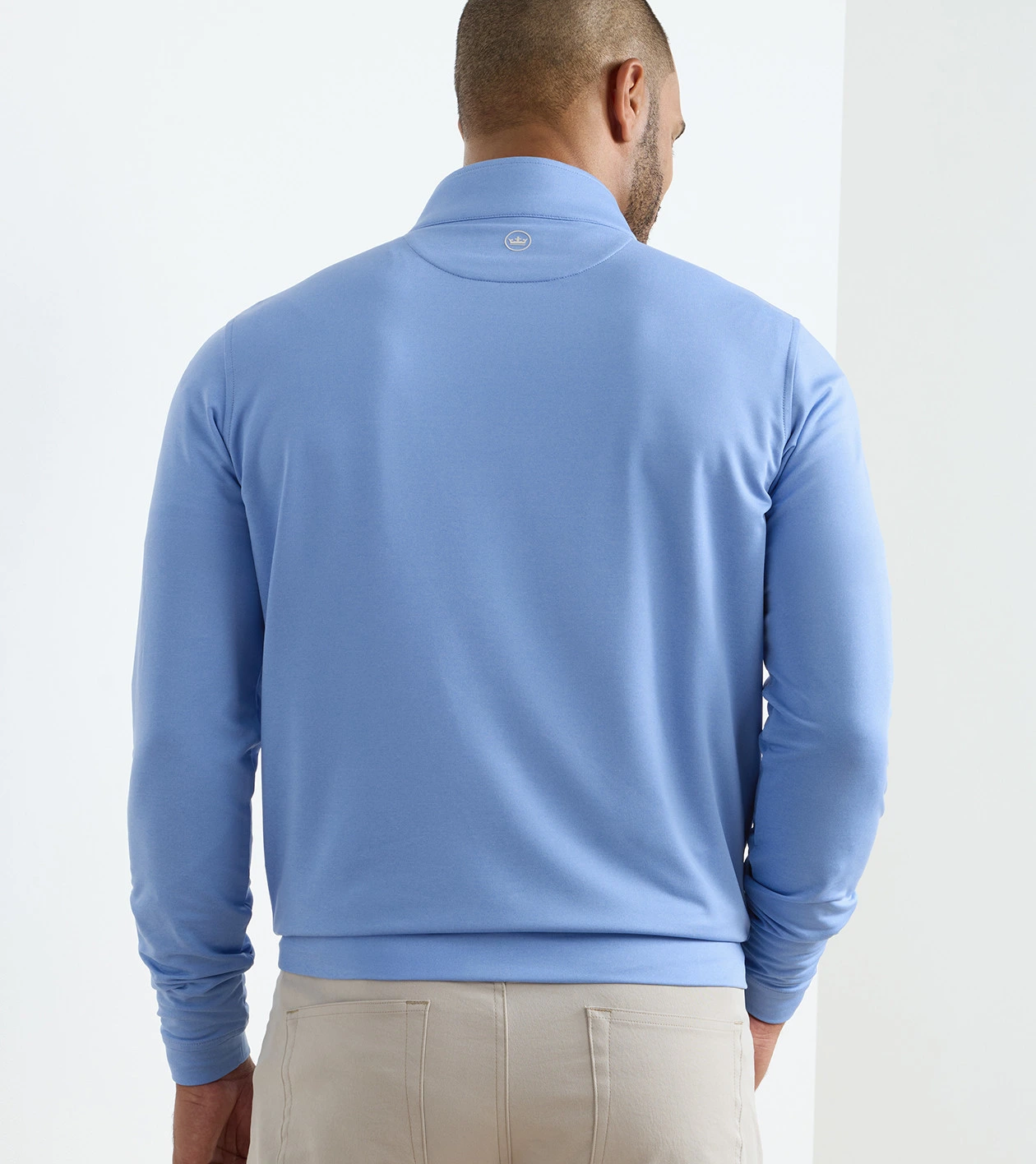 Perth M&eacute;lange Performance Quarter-Zip in BLUEBIRD - Alternate Image 2