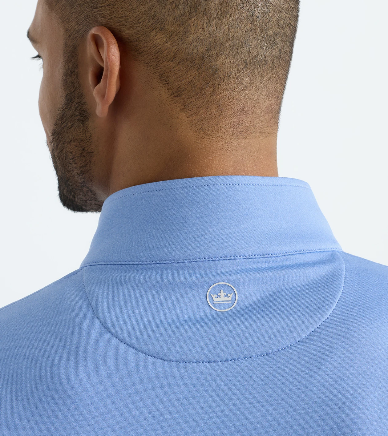 Perth M&eacute;lange Performance Quarter-Zip in BLUEBIRD - Alternate Image 3