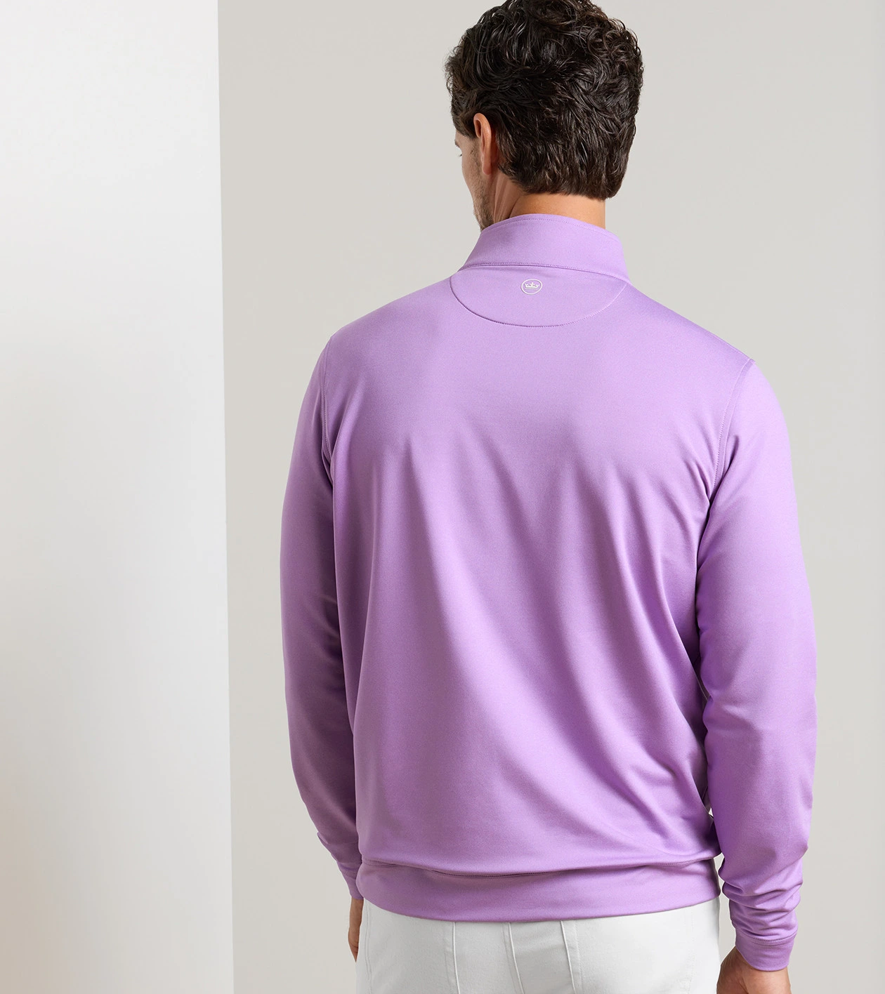 Perth M&eacute;lange Performance Quarter-Zip in PURPLE IRIS - Alternate Image 2