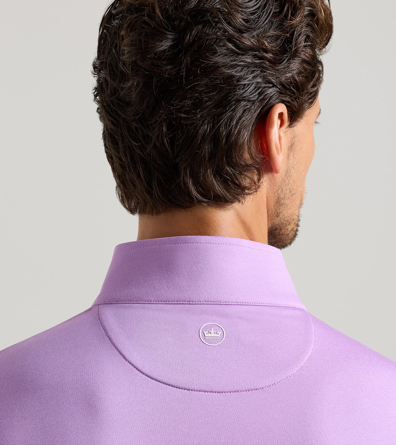Perth M&eacute;lange Performance Quarter-Zip in PURPLE IRIS - Alternate Image 3