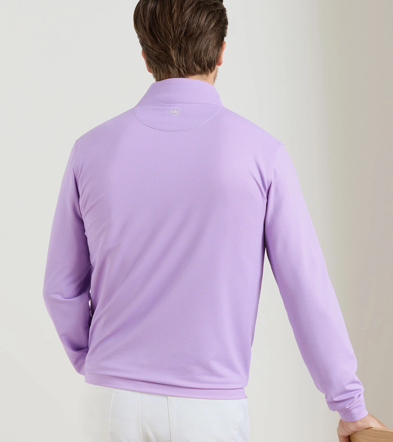 Perth Basketweave Performance Quarter-Zip in PINK PARFAIT - Alternate Image 2