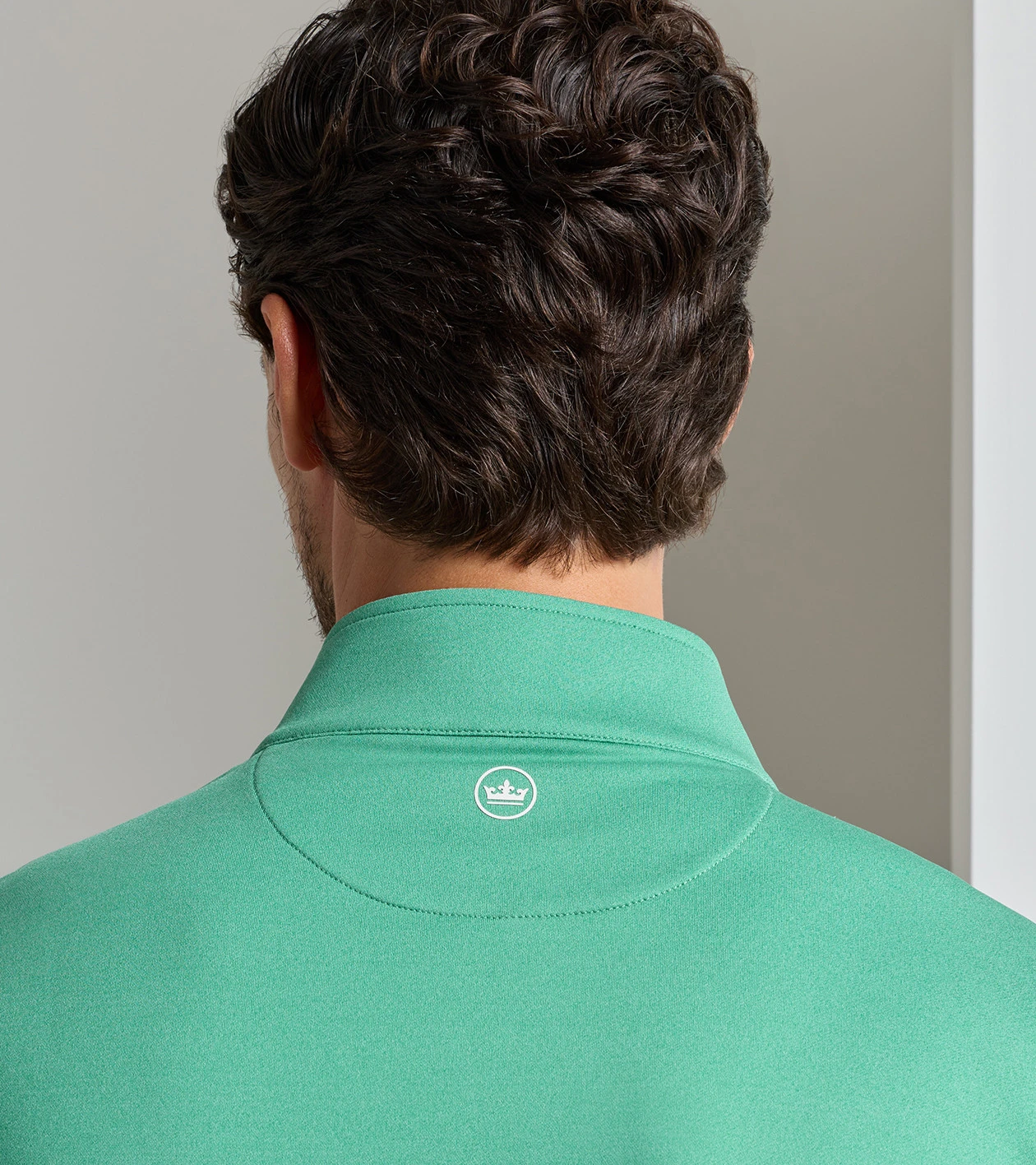 Galway M&eacute;lange Performance Quarter-Zip Vest in SNOW PEA - Alternate Image 3