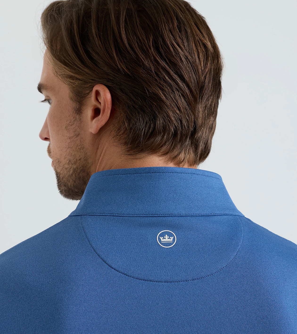 Galway M&eacute;lange Performance Quarter-Zip Vest in Windsor Blue - Alternate Image 3