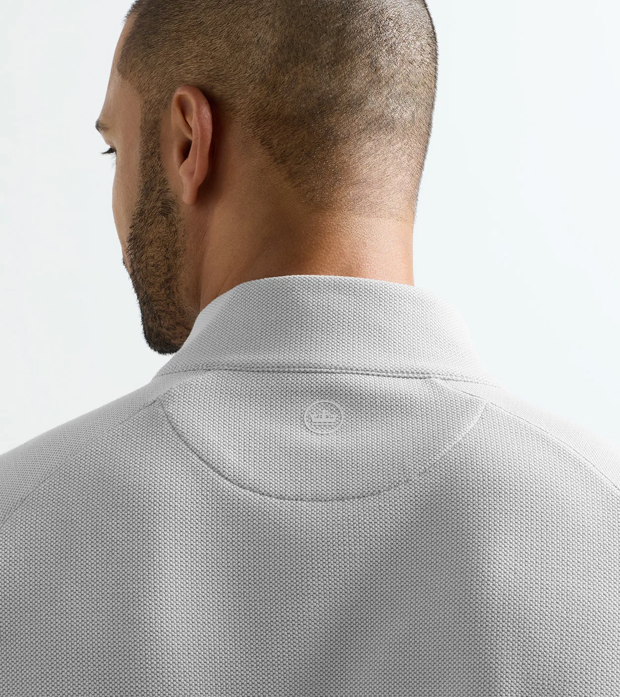 Cradle Piqu&eacute; Performance Full-Zip in British Grey - Alternate Image 3