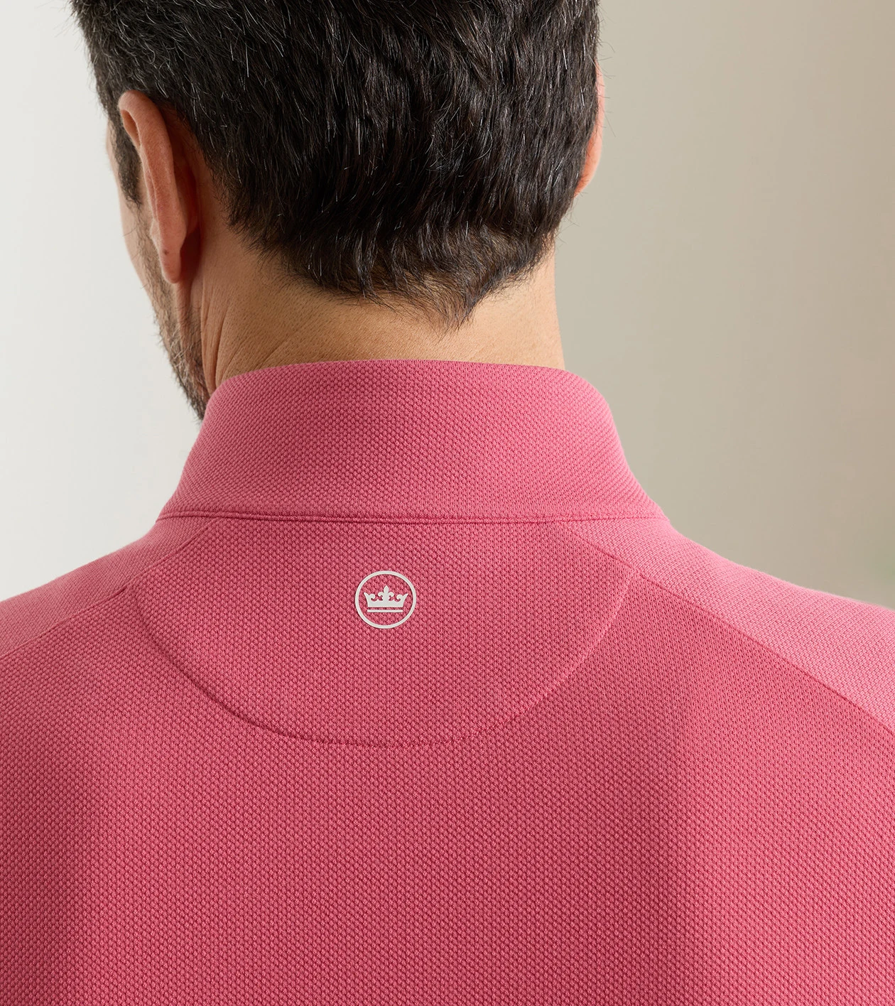 Cradle Piqu&eacute; Performance Full-Zip Vest in Chili Red - Alternate Image 3