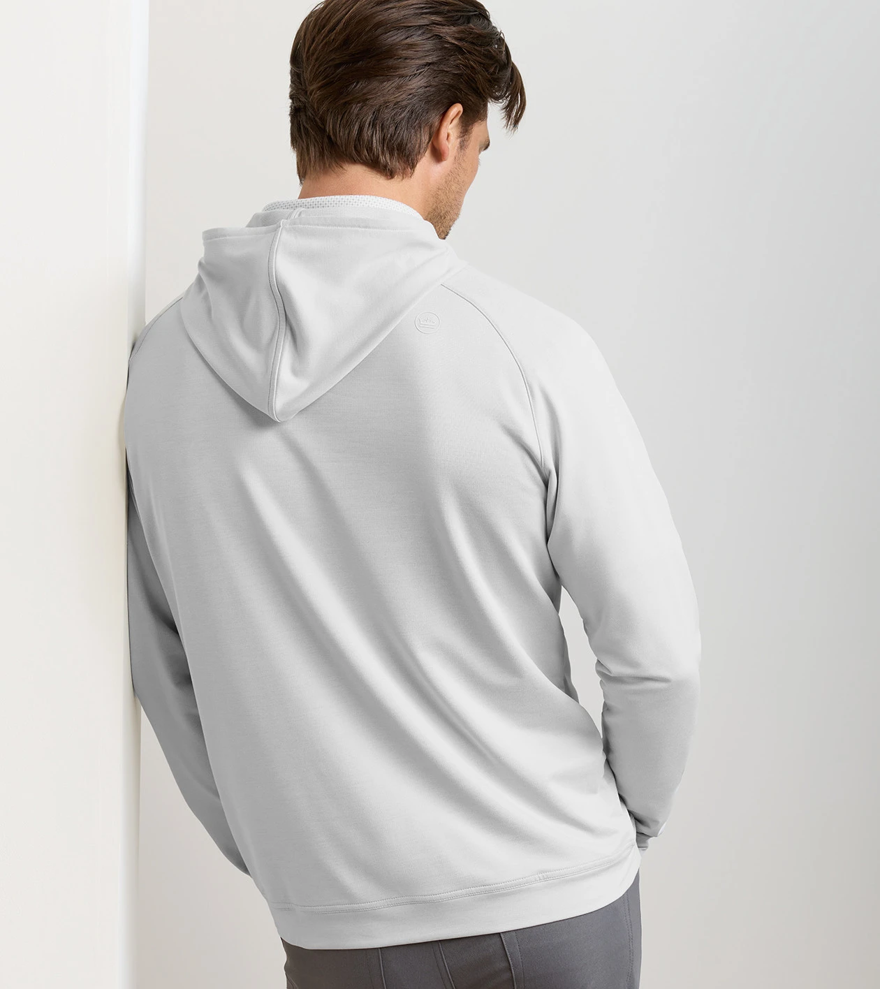 Pine Performance Hoodie in British Grey - Alternate Image 2