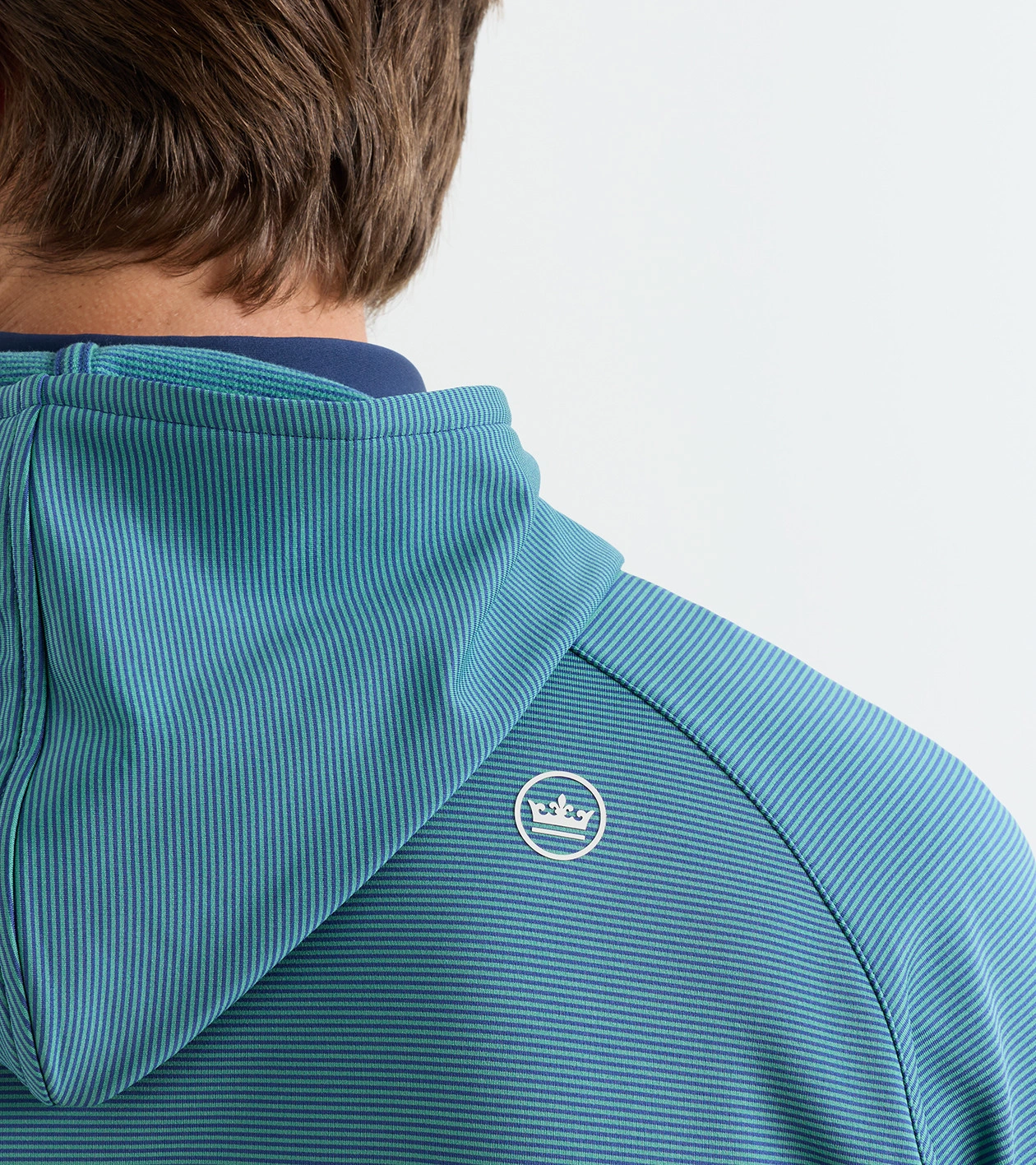 Pine Sugar Stripe Performance Hoodie in Sport Navy - Alternate Image 3