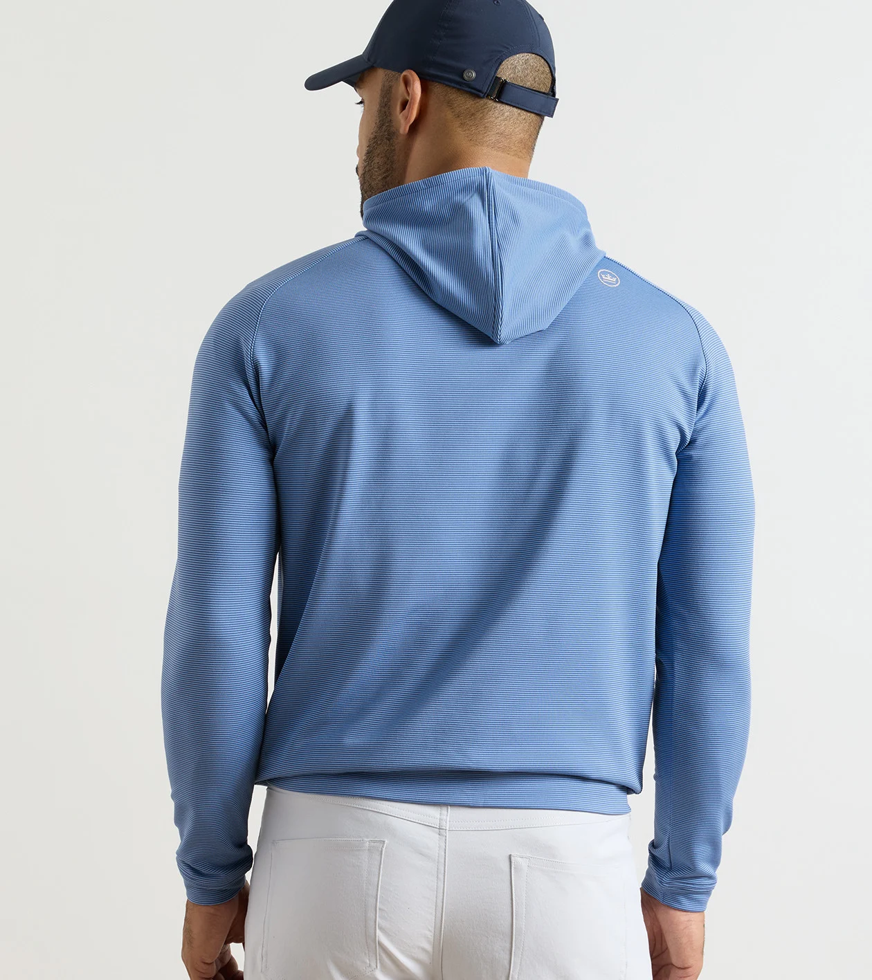 Pine Sugar Stripe Performance Hoodie in Windsor Blue - Alternate Image 2